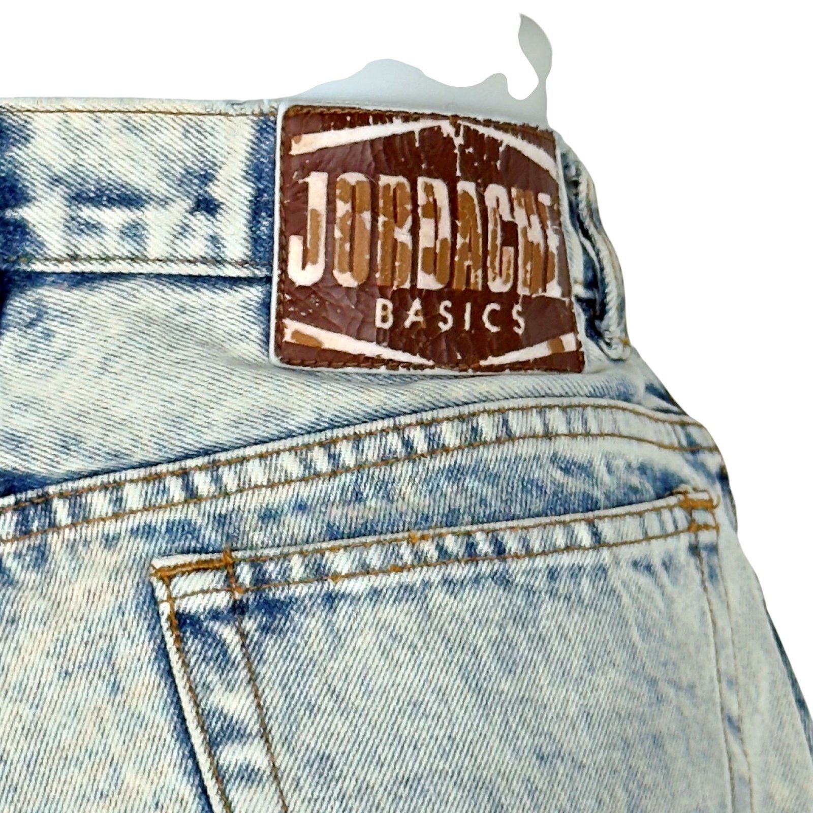 Jordache Vintage 80s Jordache Acid Washed High Waist Jeans Zip Ankles Size 36" / US 14 / IT 50 - 4 Thumbnail