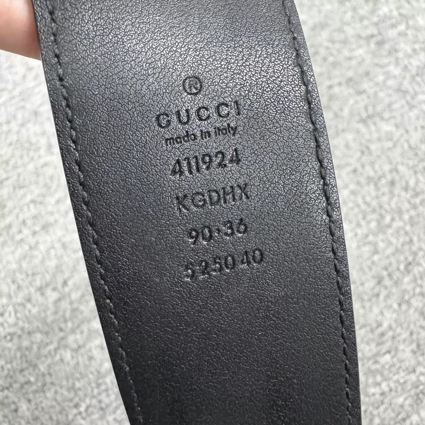 Gucci Gucci Black Double G Embossed Leather Belt Silver Buckle Size ONE SIZE - 7 Thumbnail