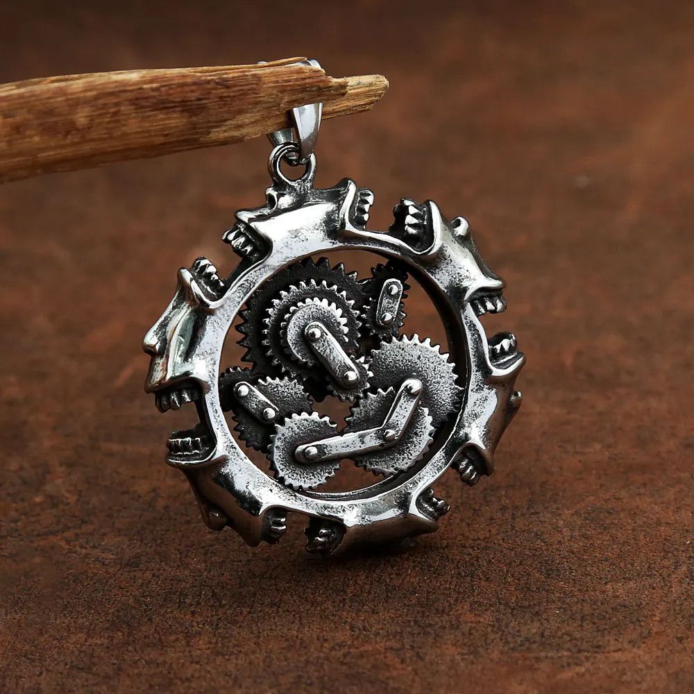 Jewelry Steampunk Mechanical Skull Pendant Stainless Necklace Gifts Size ONE SIZE - 2 Thumbnail