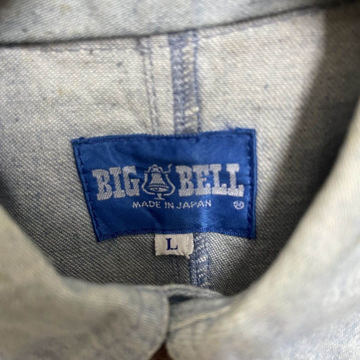 Japanese Brand Vintage 80s Big Bell Made In Japan Shortsleeve Chore Denim Size US S / EU 44-46 / 1 - 11 Thumbnail