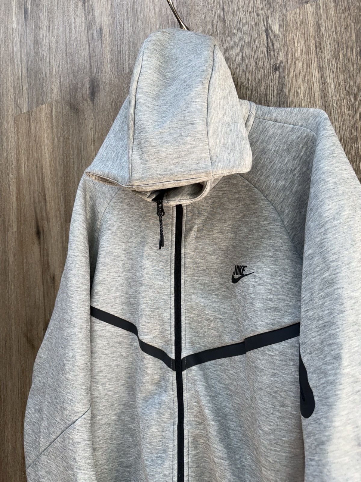 Nike Nike Grey Zip Up Hoodie Size US XL / EU 56 / 4 - 4 Thumbnail
