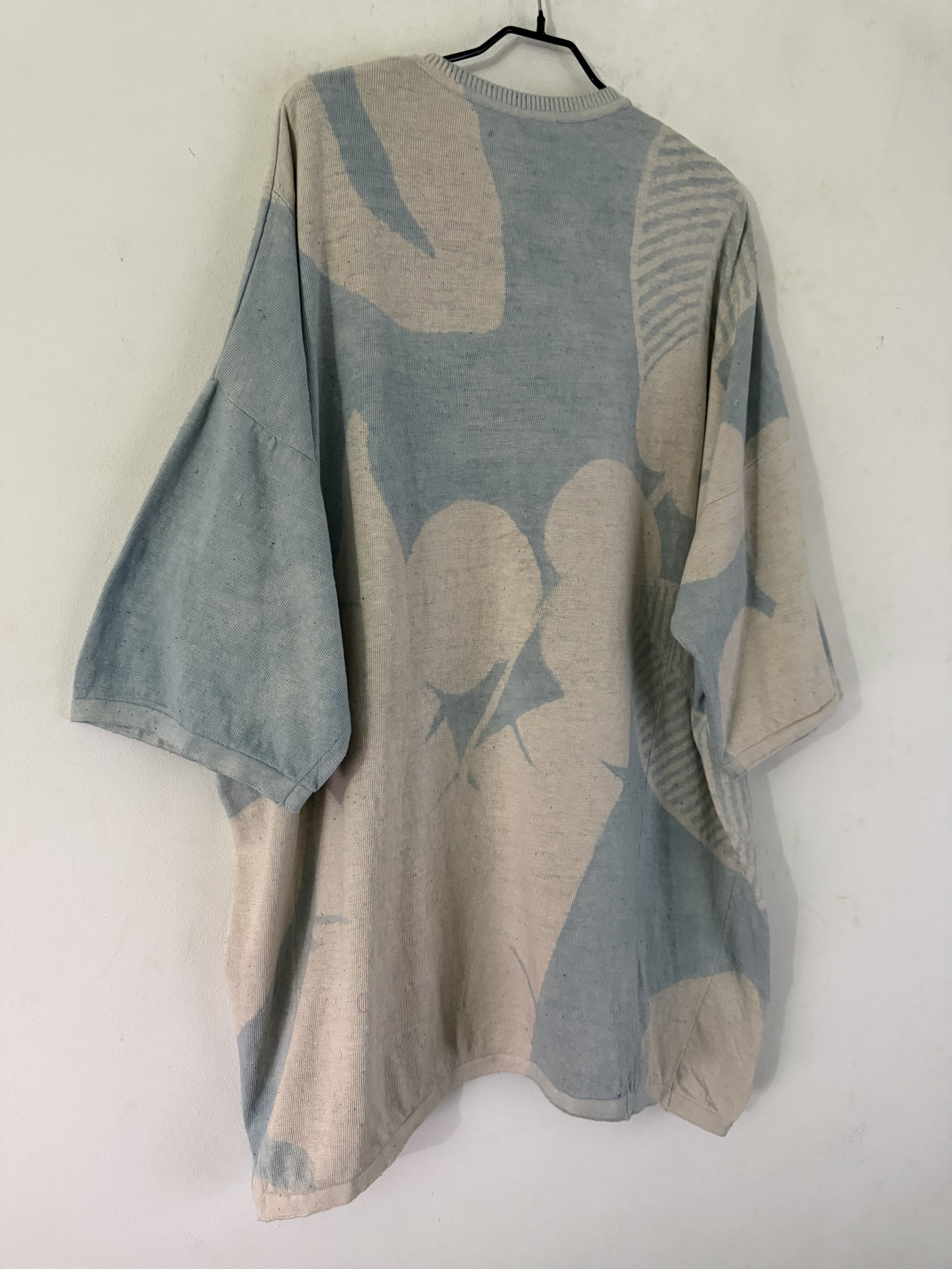 11.11 / eleven eleven Natural Indigo Handwoven Oversized Tunic Size US L / EU 52-54 / 3 - 7 Thumbnail