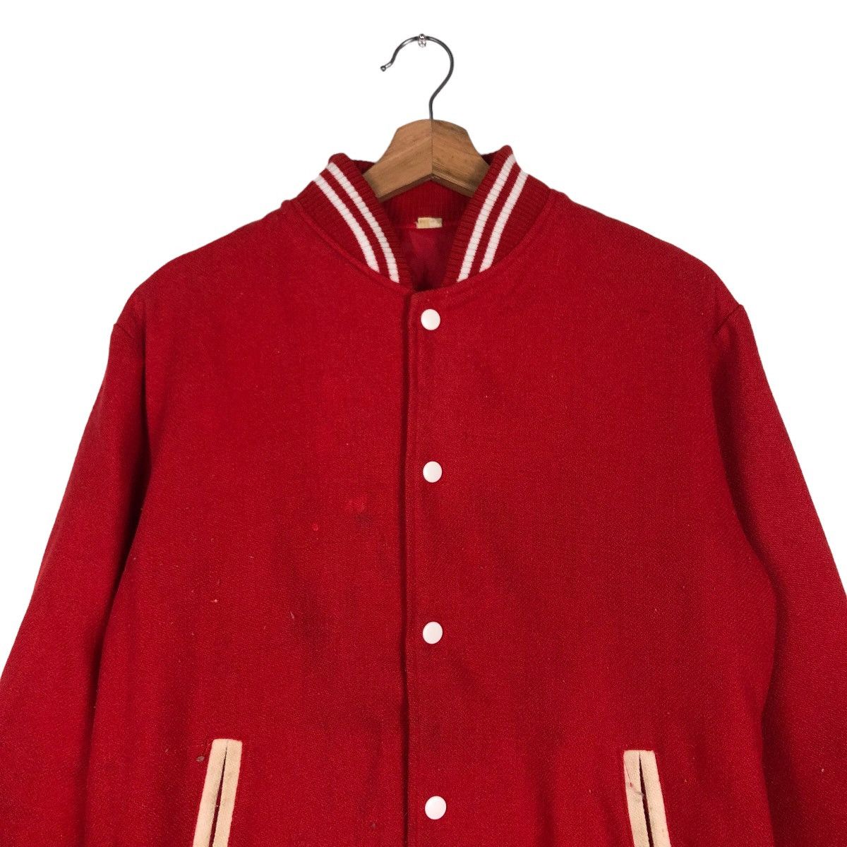 Japanese Brand 🔥VINTAGE VARSITY JACKET BOMBER JUMPER STADIUM RICH RED Size US M / EU 48-50 / 2 - 3 Thumbnail