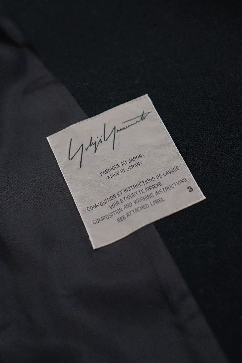 Yohji Yamamoto Yohji Yamamoto Black woolen with plush collar jacket 2504-N Size US L / EU 52-54 / 3 - 8 Thumbnail