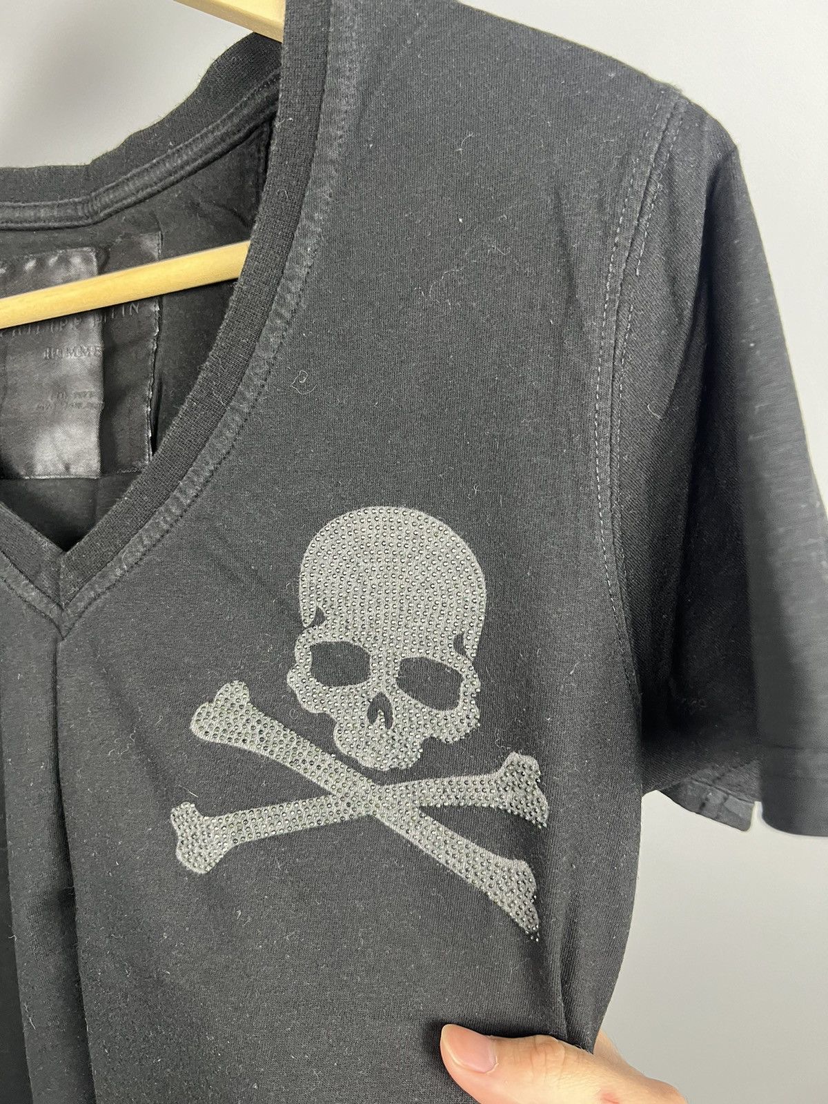 Philipp Plein (S) Skull Rhinestone v- neck T-Shirt Limited Edition biglogo Size US S / EU 44-46 / 1 - 5 Thumbnail
