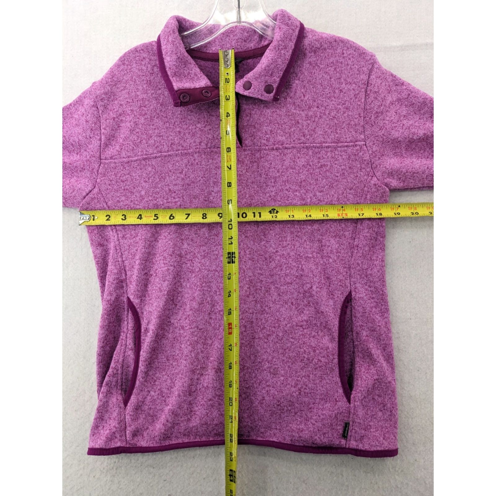 Eddie Bauer Eddie Bauer Fleece Pullover Womens Medium Purple 1/4 Button Size M / US 6-8 / IT 42-44 - 3 Thumbnail