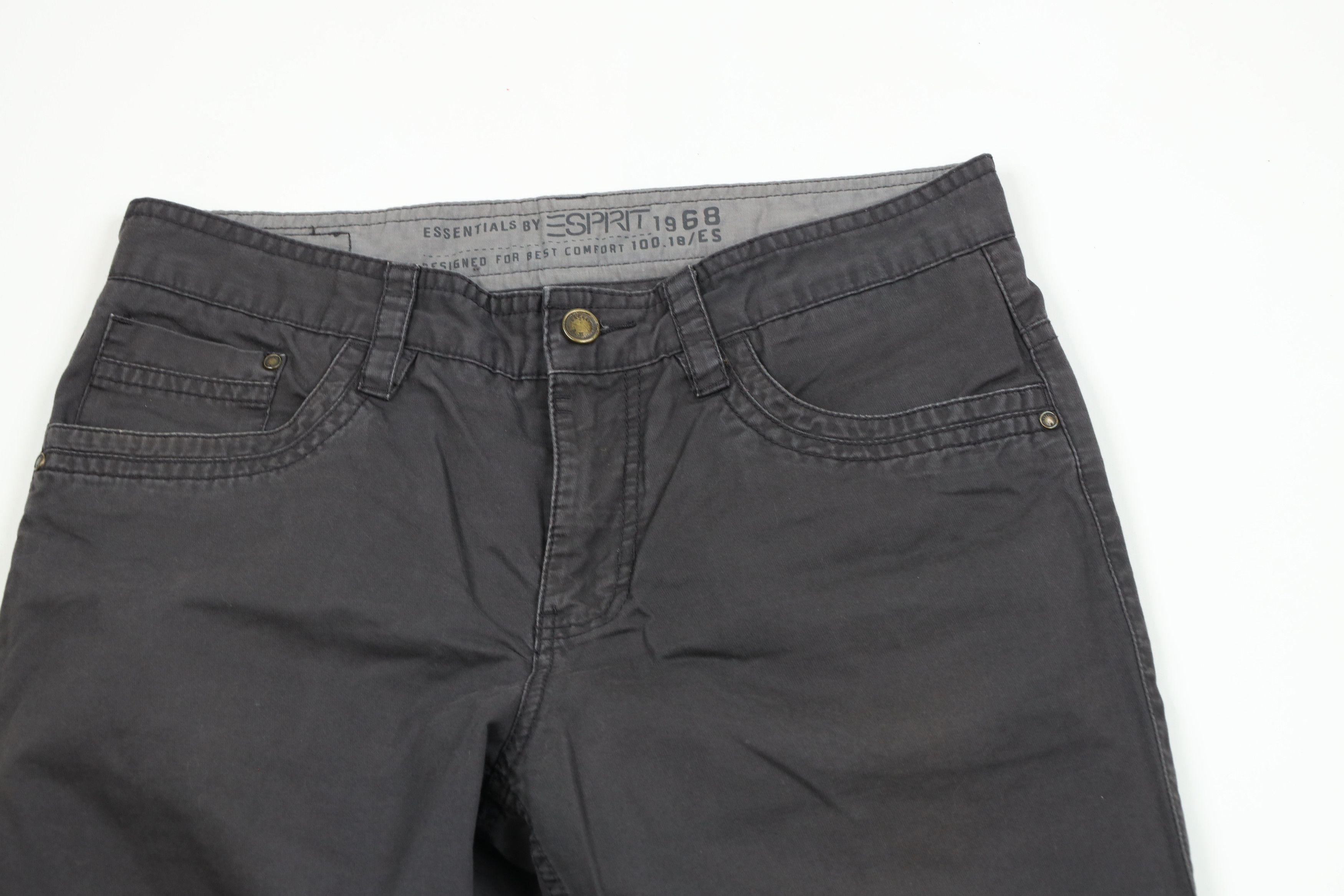 Esprit × Vintage Vintage 90s Esprit Wide Leg Chino Pants Charcoal Gray Size US 32 / EU 48 - 2 Thumbnail