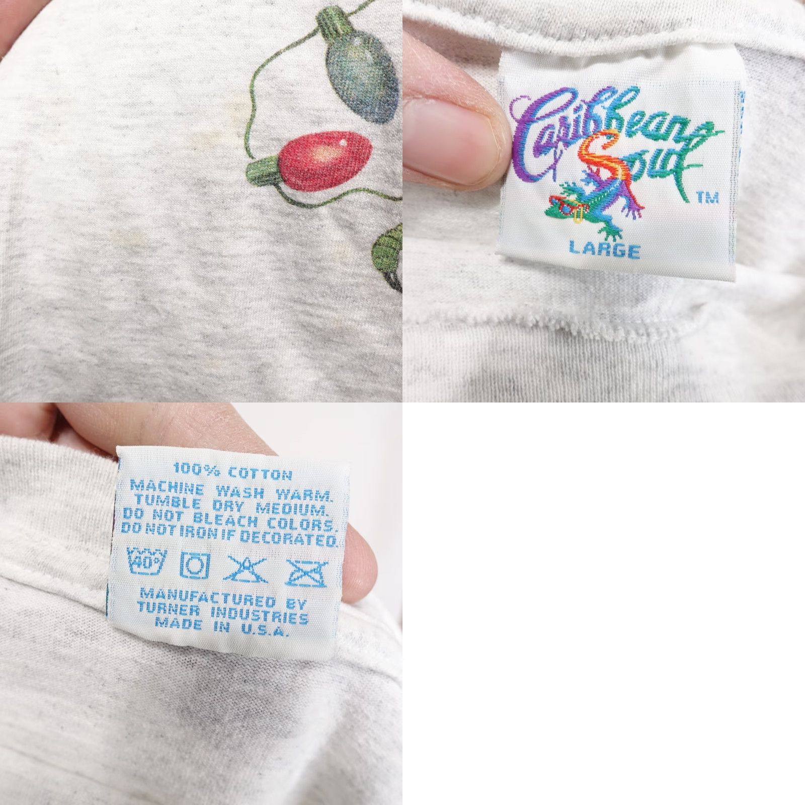 Vintage VINTAGE Caribbean Soul USA SINGLE STITCH READY FOR THE HOLIDAYS IGUANA TSHIRT L Shirt Unisex Adults Gray L Mens Size US L / EU 52-54 / 3 - 8 Thumbnail
