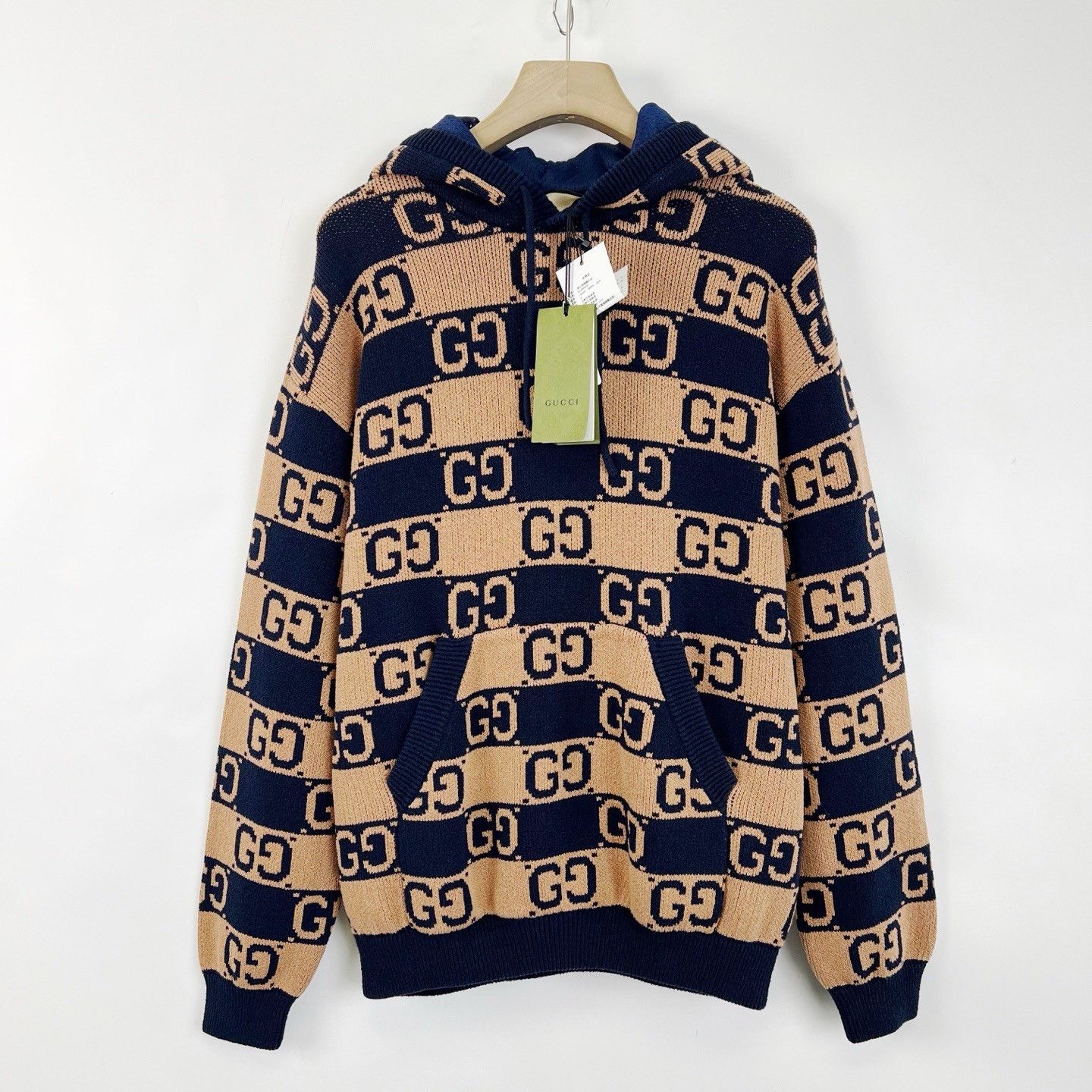 Gucci Gucci Logo Jacquard Hooded Sweater Size US S / EU 44-46 / 1 - 1 Thumbnail