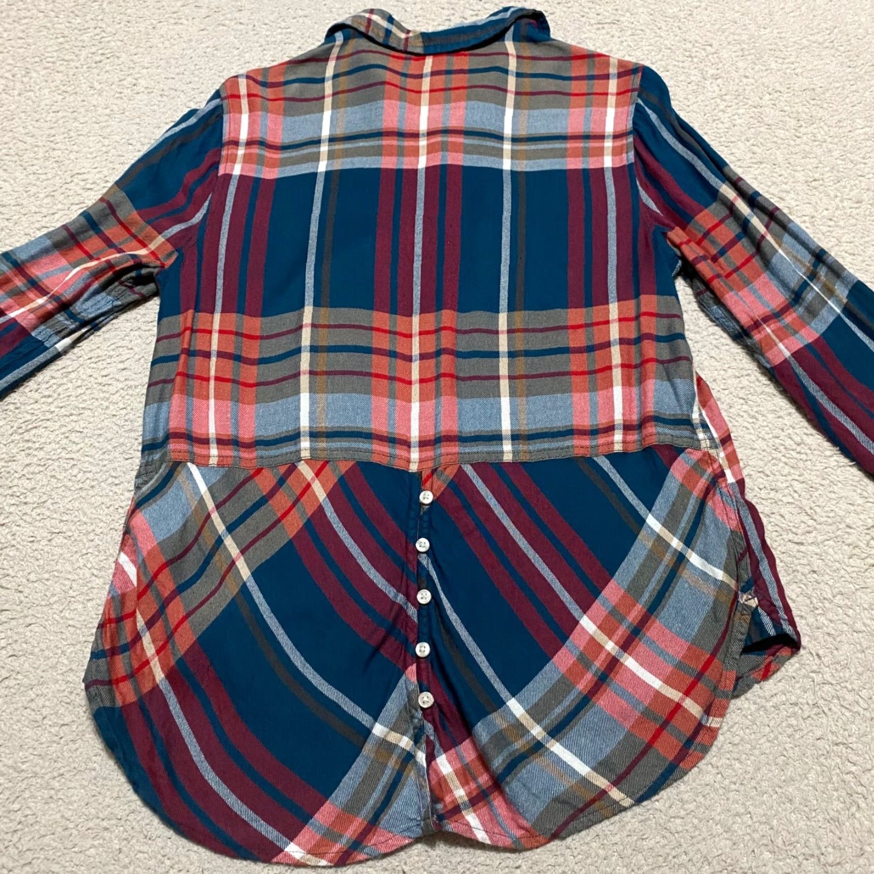 Lucky Brand Lucky Brand Womens Shirt M Multicolor Plaid Long Sleeve Button Up Size M / US 6-8 / IT 42-44 - 7 Thumbnail