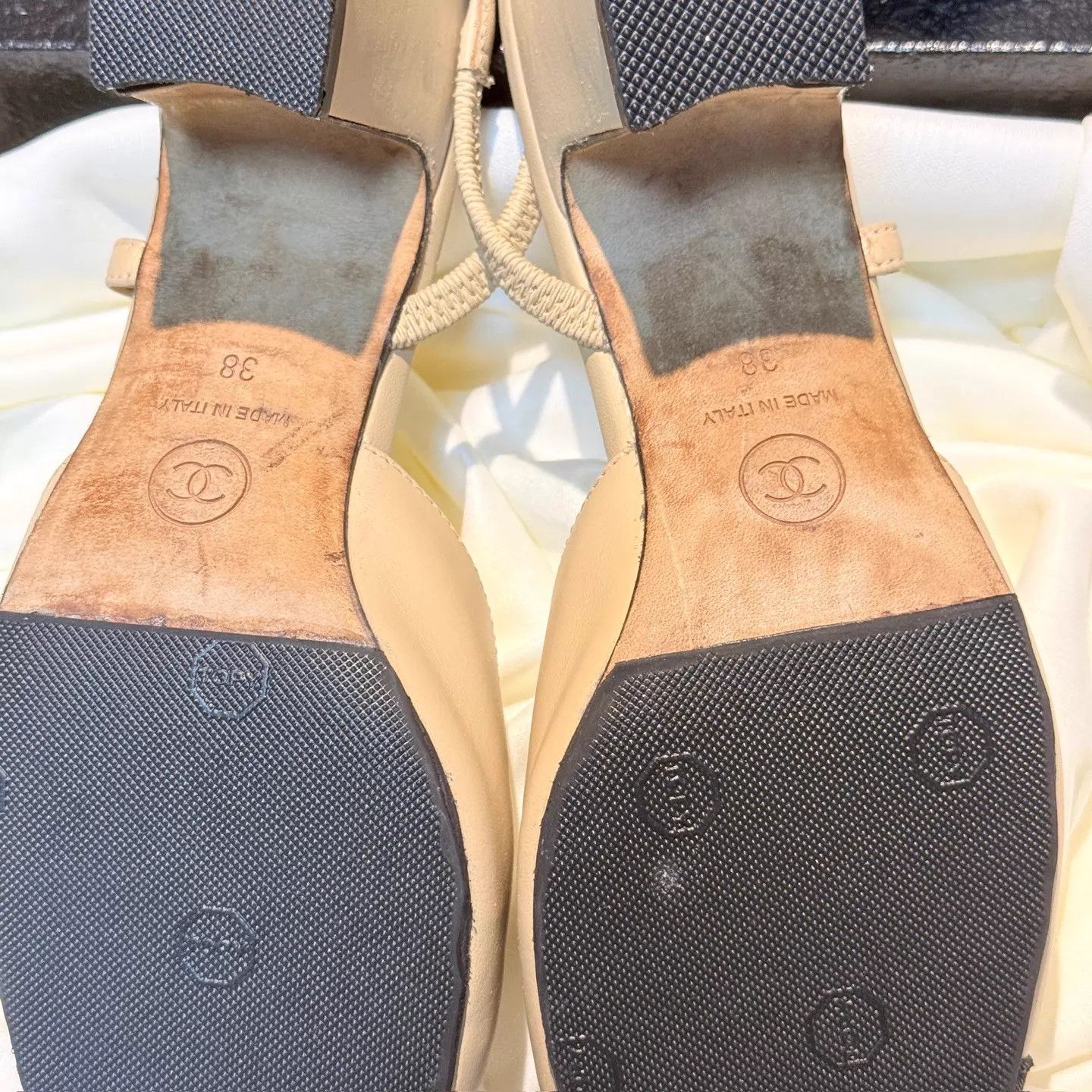 Chanel CHANEL Slingback Milk Tea Heels 38 EU 95 New Size US 7.5 / IT 37.5 - 7 Thumbnail