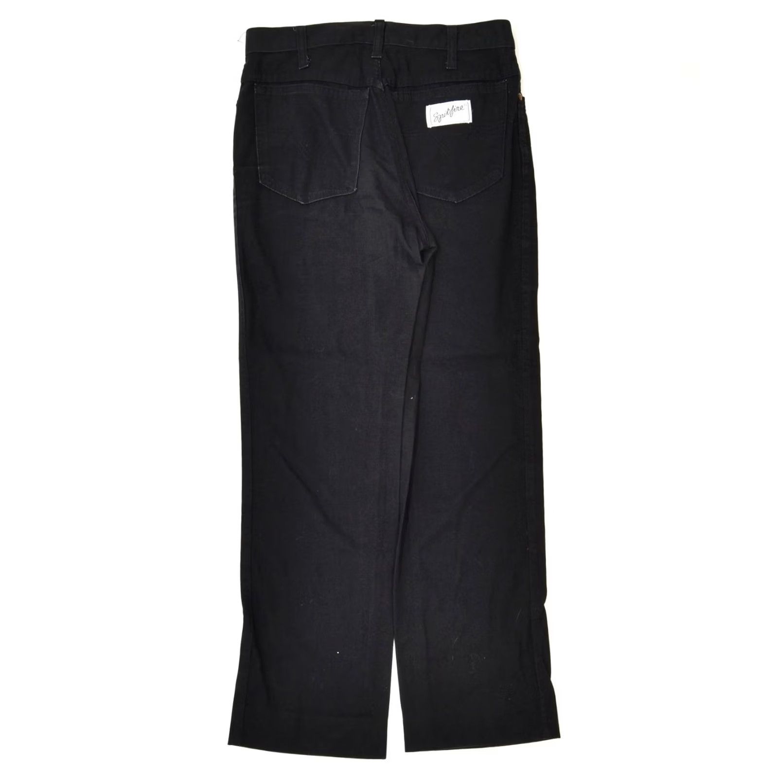 Spitfire SPITFIRE Womens Straight Casual Trousers Black Cotton Classic W28 L28 Size 28" / US 6 / IT 42 - 2 Thumbnail
