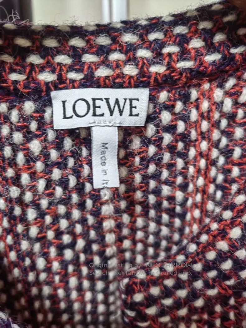 Loewe Loewe Wool Cardigan - Red, White, and Blue Color Mix - Fin Size XS / US 0-2 / IT 36-38 - 4 Thumbnail
