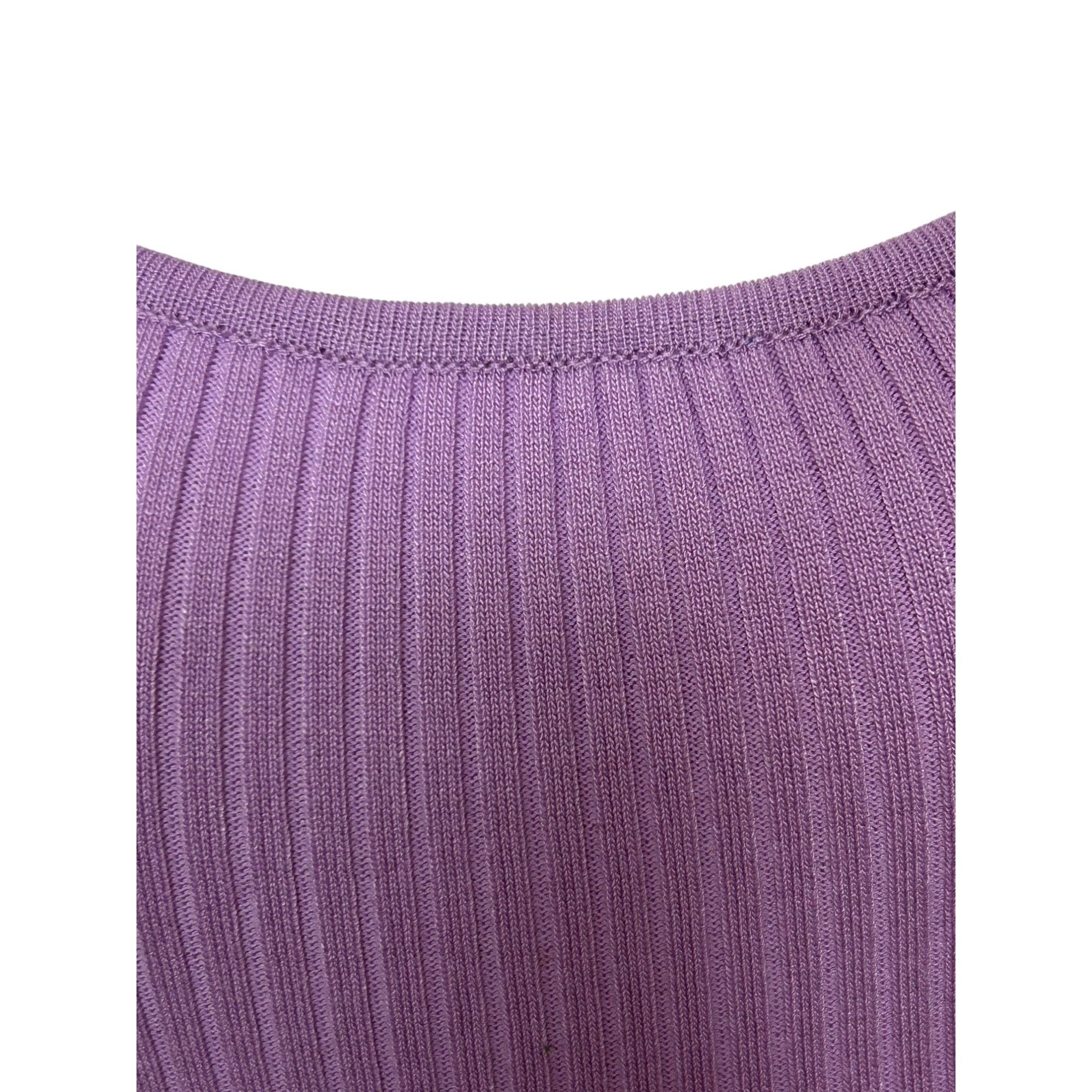 Other Daisy Women’s Ribbed Romper S Lavender Unitard Scoop Neck Sp Size S / US 4 / IT 40 - 8 Thumbnail