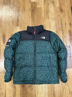 North face cheap supreme leopard jacket