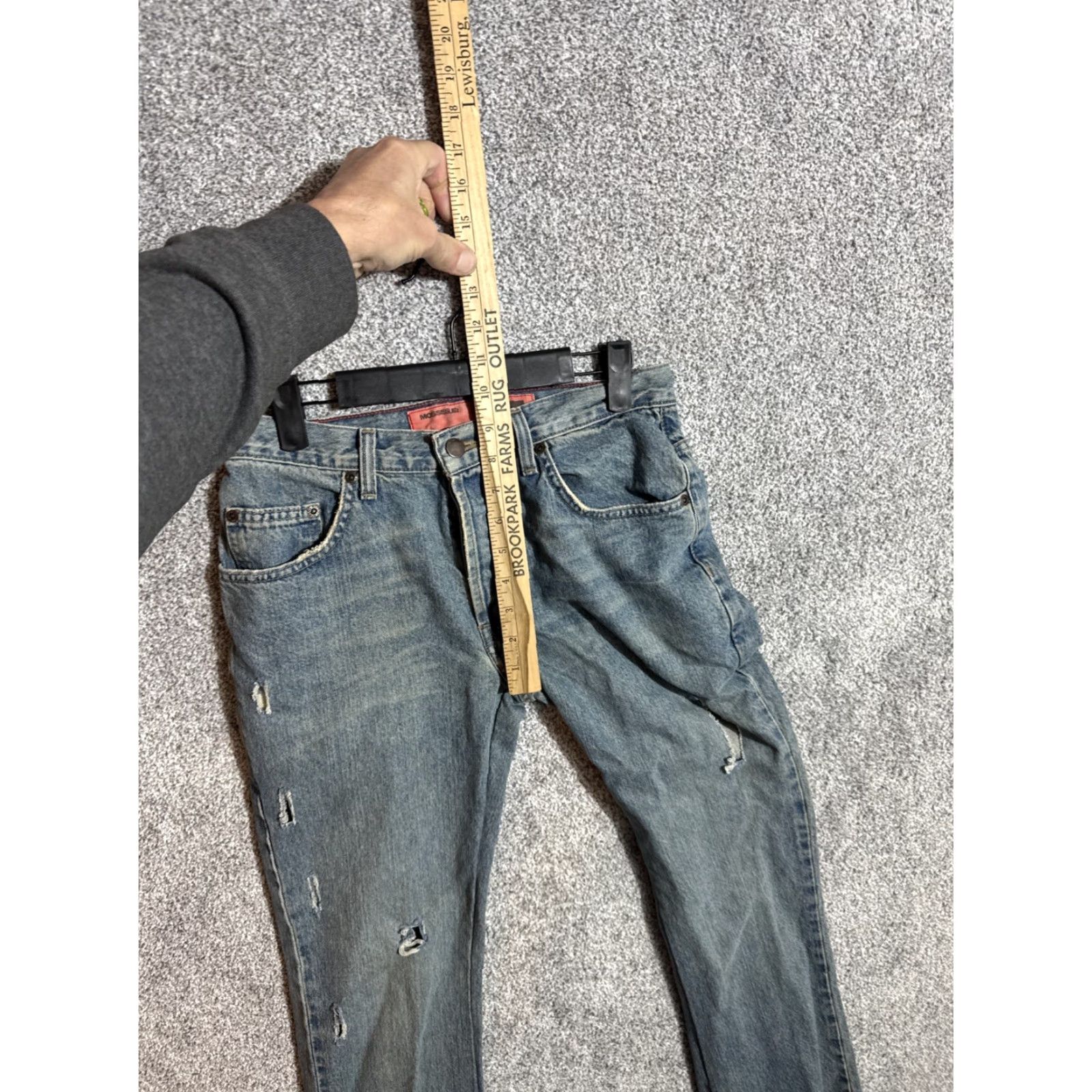 Mossimo VINTAGE Mossimo Jeans Women 28x30 Distressed Grunge Streetwear Punk Bootcut 5-Pocket Denim City 100% Cotton Womens Size 28" / US 6 / IT 42 - 5 Thumbnail