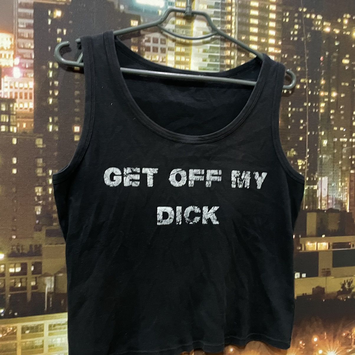Vintage Vintage 90s Black Graphic Tank Top Streetwear Punk Humor M Size US M / EU 48-50 / 2 - 2 Thumbnail
