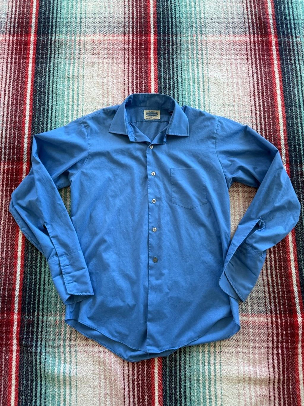 Vintage Vintage National Shirt Shops Blue Casual Button Down Shirt M Size US M / EU 48-50 / 2 - 1 Thumbnail