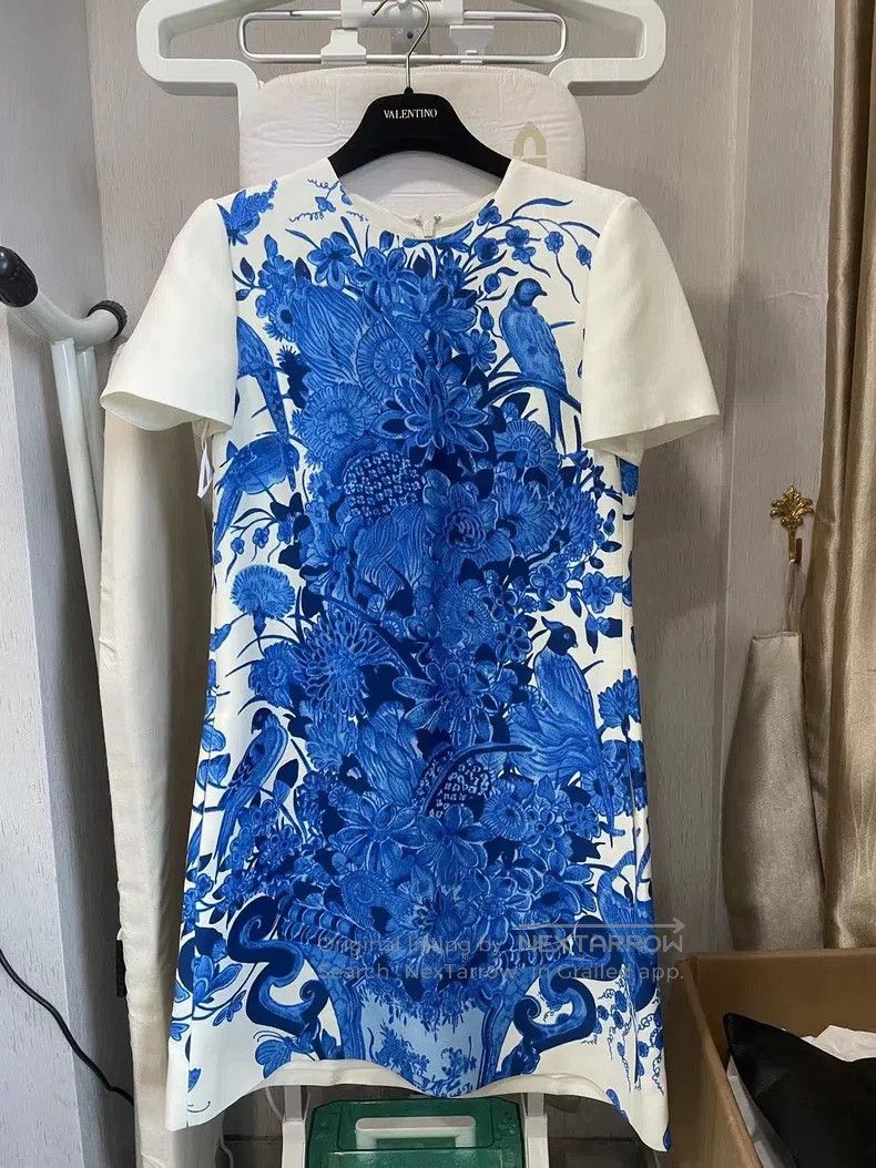 Valentino Blue and white porcelain dress