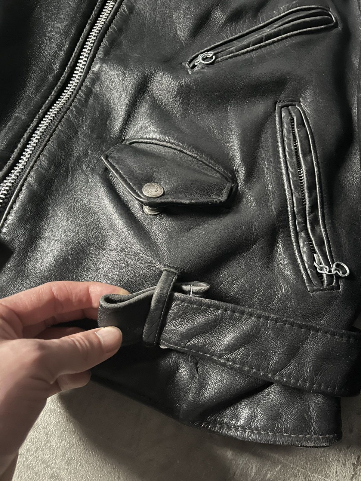 Schott Vintage Schott perfecto ramones leather jacket black Size US S / EU 44-46 / 1 - 9 Thumbnail
