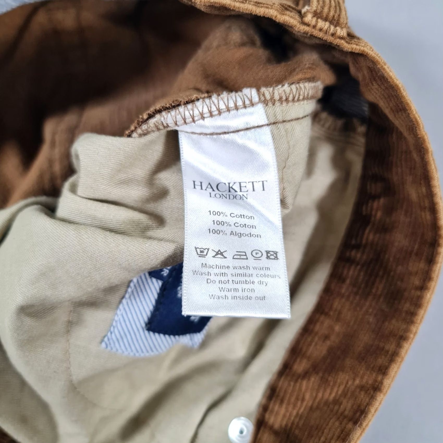 Hackett Hackett London Mens Trousers Brown Corduroy Cotton Straight Leg W36 L31 Pants Size US 36 / EU 52 - 6 Thumbnail