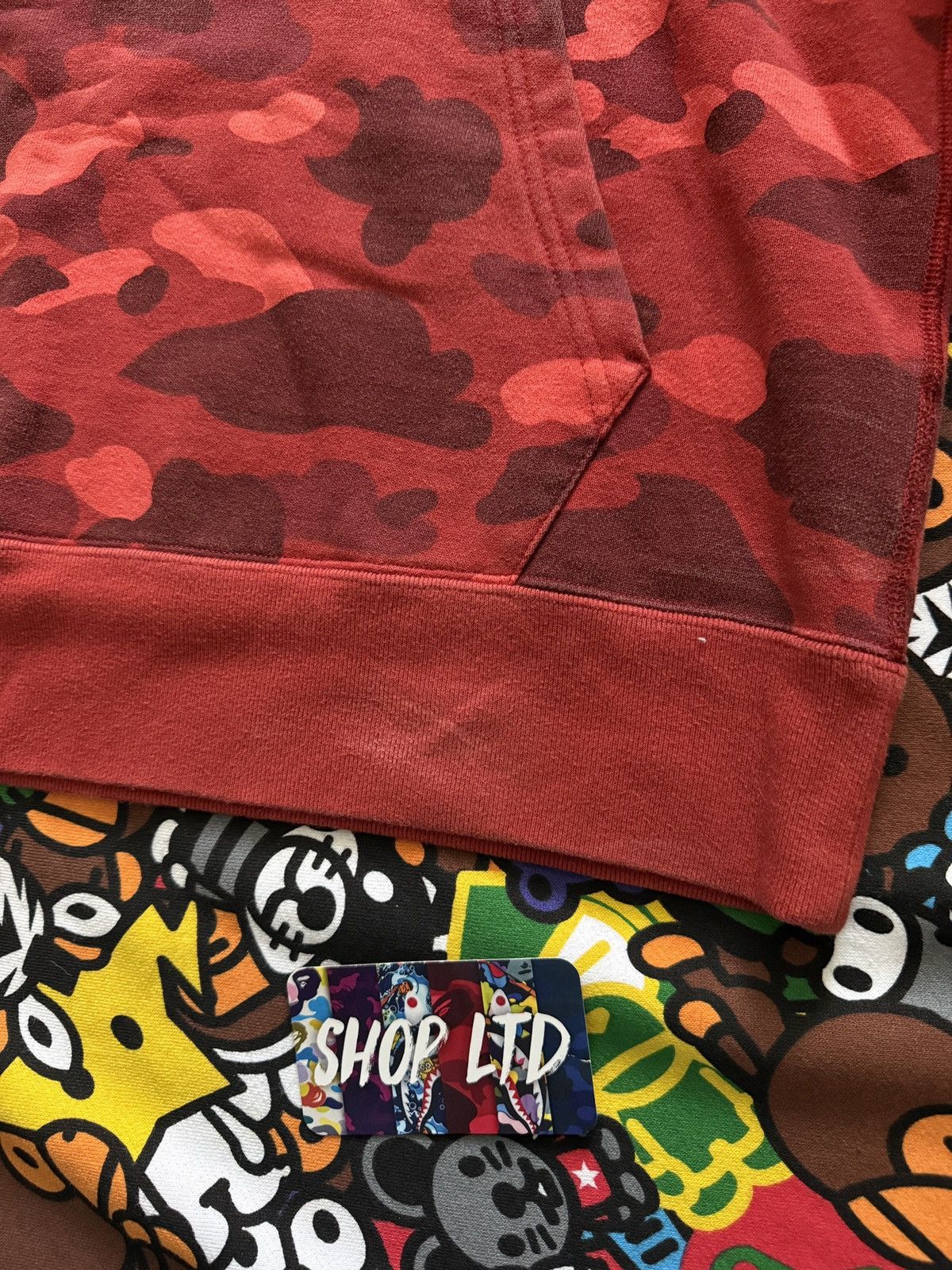Bape A Bathing Ape Red Camo Swarovski Pullover Hoodie Size US S / EU 44-46 / 1 - 11 Thumbnail
