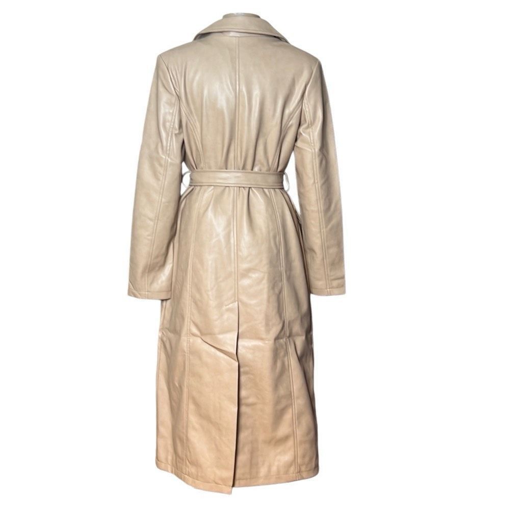7 For All Mankind 7 For All Mankind Vegan Faux Leather Trench Belted Coat NWT Size S / US 4 / IT 40 - 6 Thumbnail