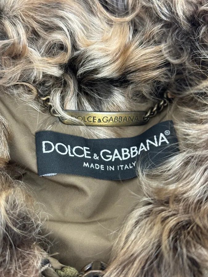 Dolce & Gabbana 2000s Dolce & Gabbana Olive Green Nylon Lambskin Leather Jacket Size XS / US 0-2 / IT 36-38 - 10 Thumbnail