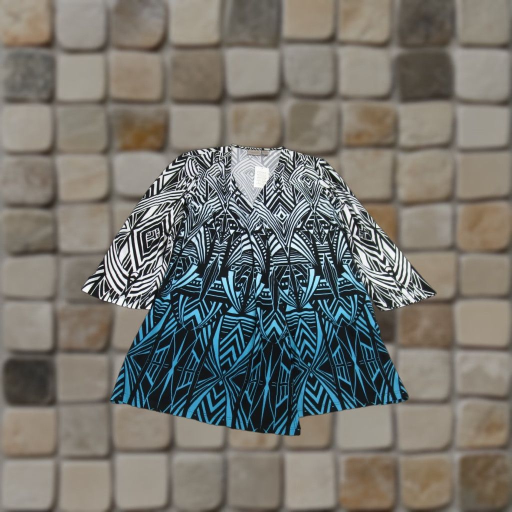 Vintage VINTAGE Chico'S Jacket Womens 0 Deco Graphic Cardigan Black NEW Size XS / US 0-2 / IT 36-38 - 1 Thumbnail