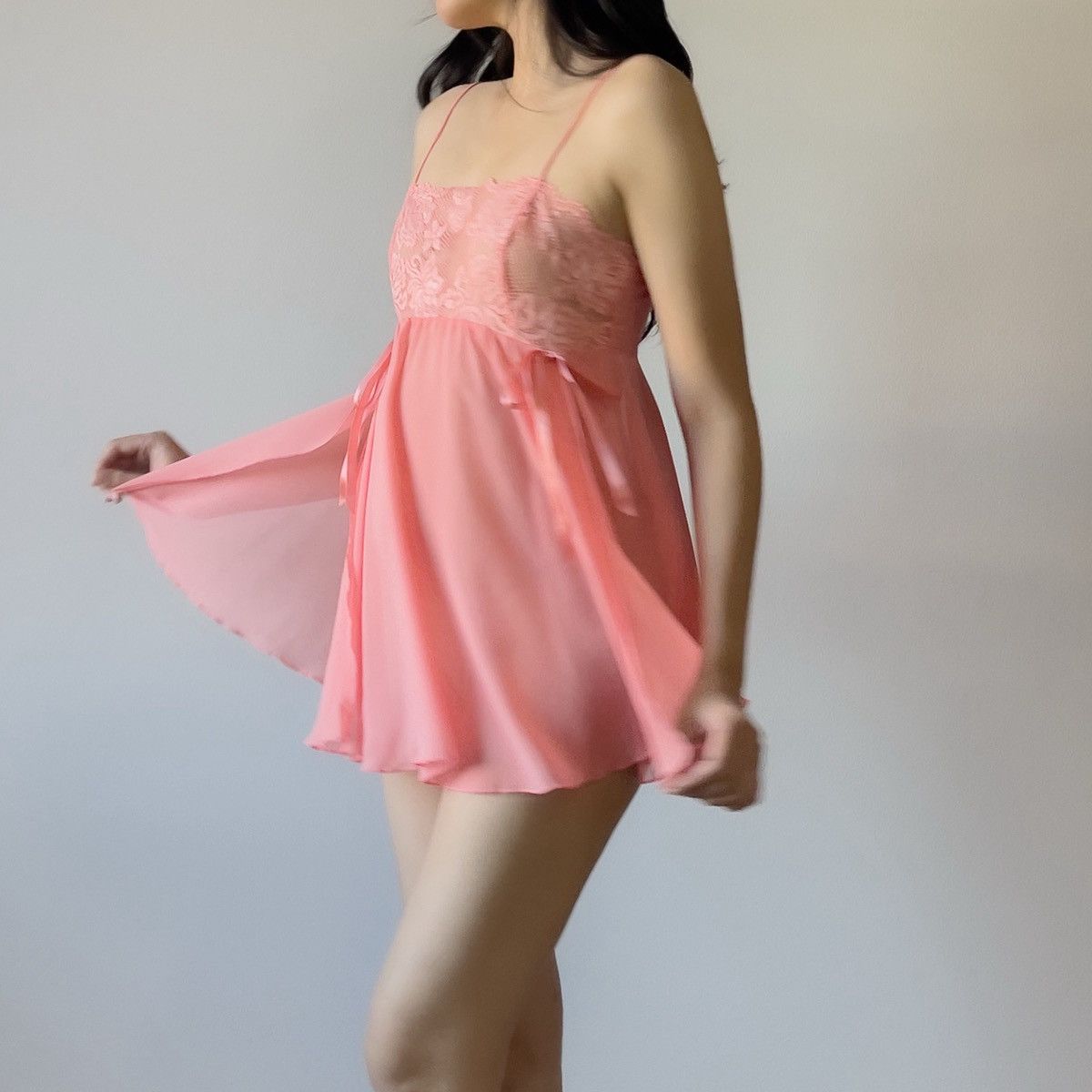 Victoria's Secret Victoria’s Secret Pink Chiffon Slip Dress (XS–S) Size S / US 4 / IT 40 - 4 Thumbnail
