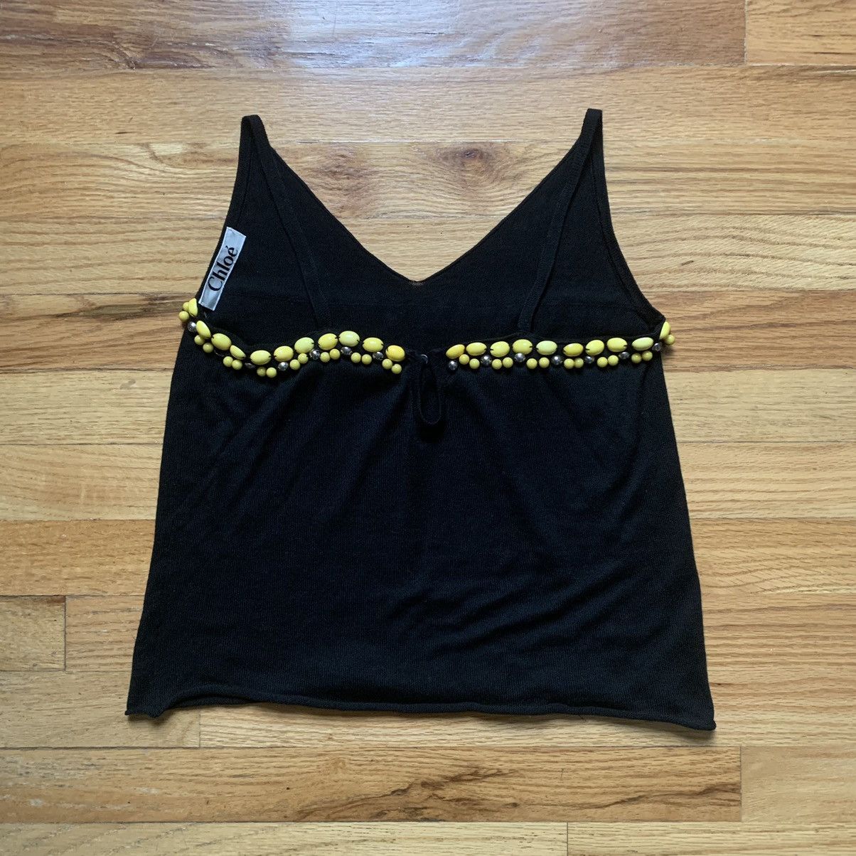 Chloe × Phoebe Philo SS2002 Hand-Beaded Crop Top Size S / US 4 / IT 40 - 3 Thumbnail