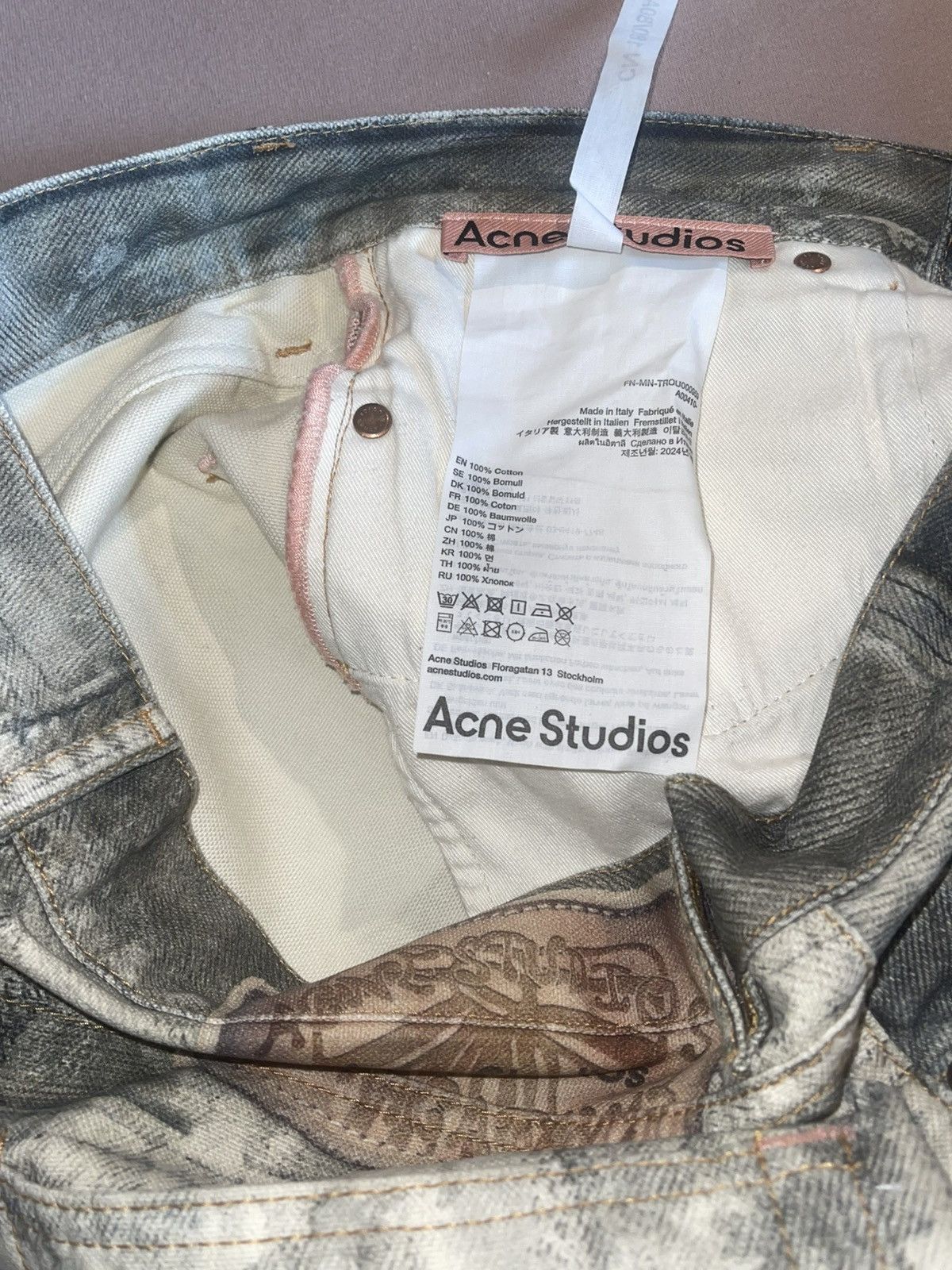 Acne Studios Acne Studios Oil Spill FW23 Jeans Size US 30 / EU 46 - 8 Thumbnail