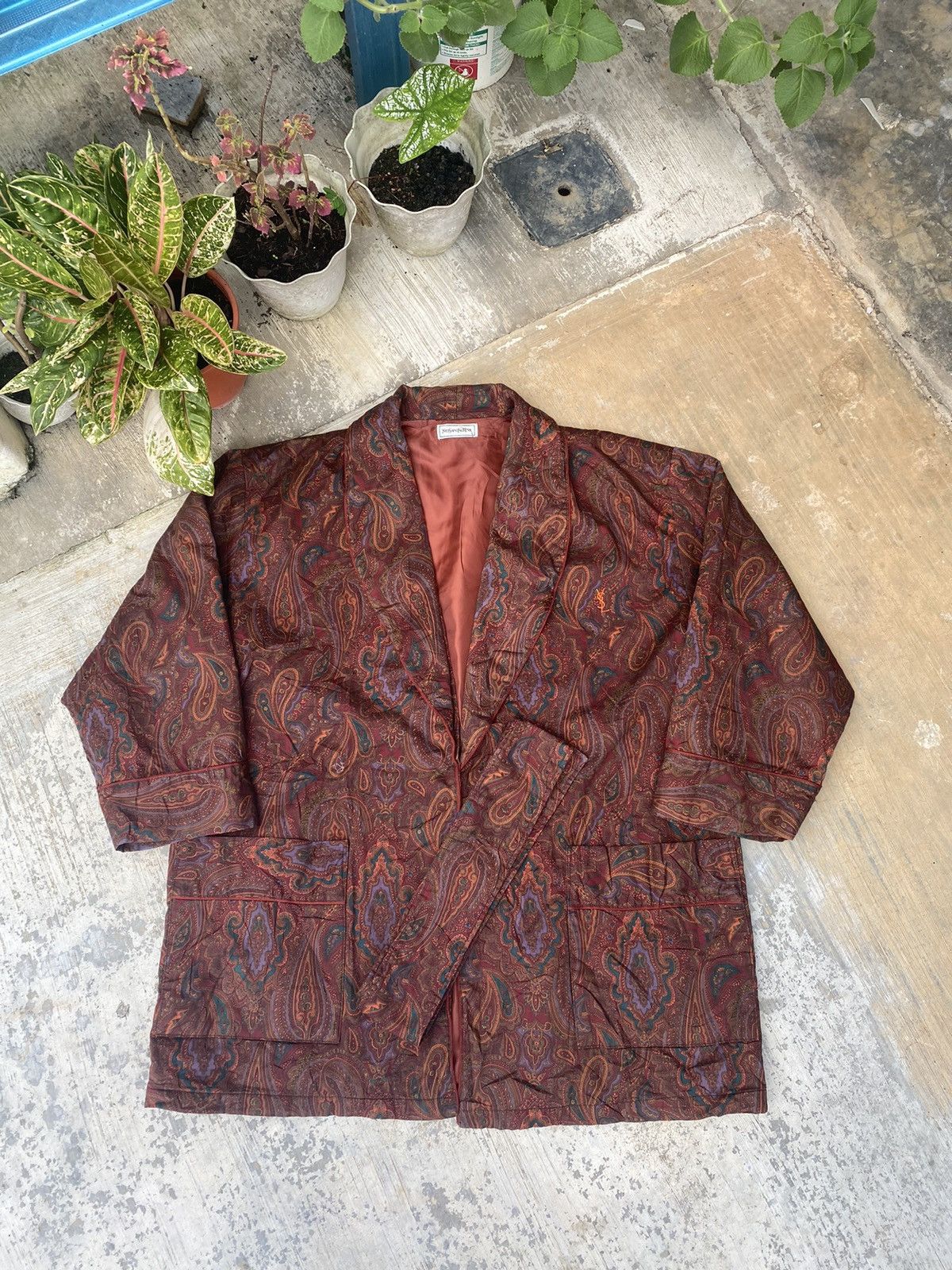 ⚡️last drop⚡️Yves Saint Laurent Paisley Kimono