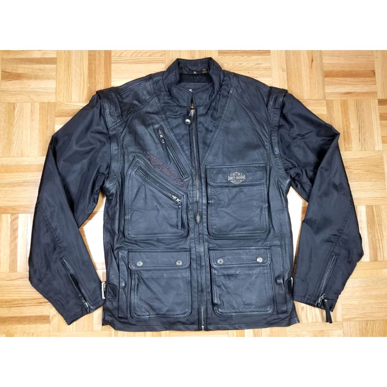 Harley Davidson VINTAGE Harley-Davidson Motorcycle Leather Jacket SHIRT Size US S / EU 44-46 / 1 - 2 Thumbnail