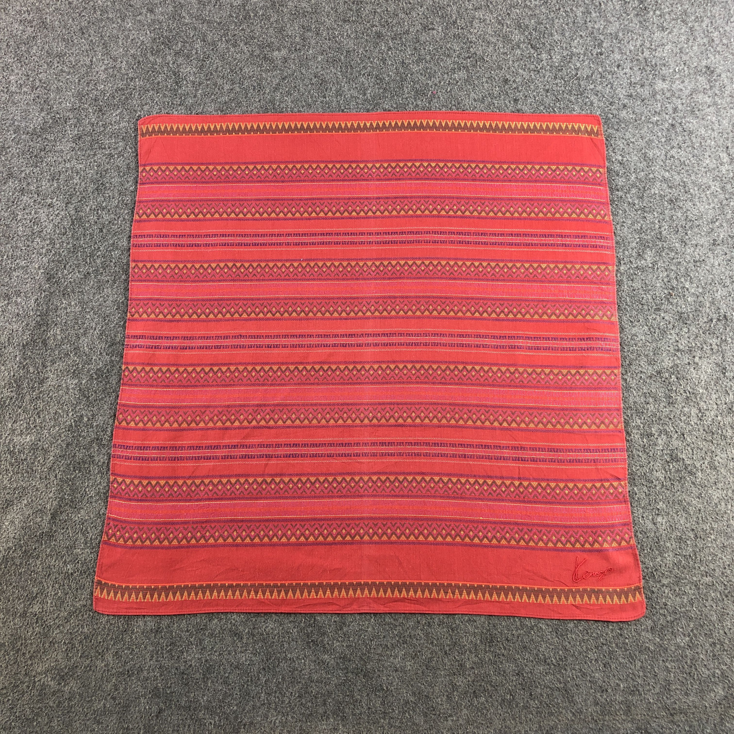 Kenzo × Vintage Kenzo Floral Handkerchief Neckerchief Bandana H2422 Size ONE SIZE - 2 Thumbnail