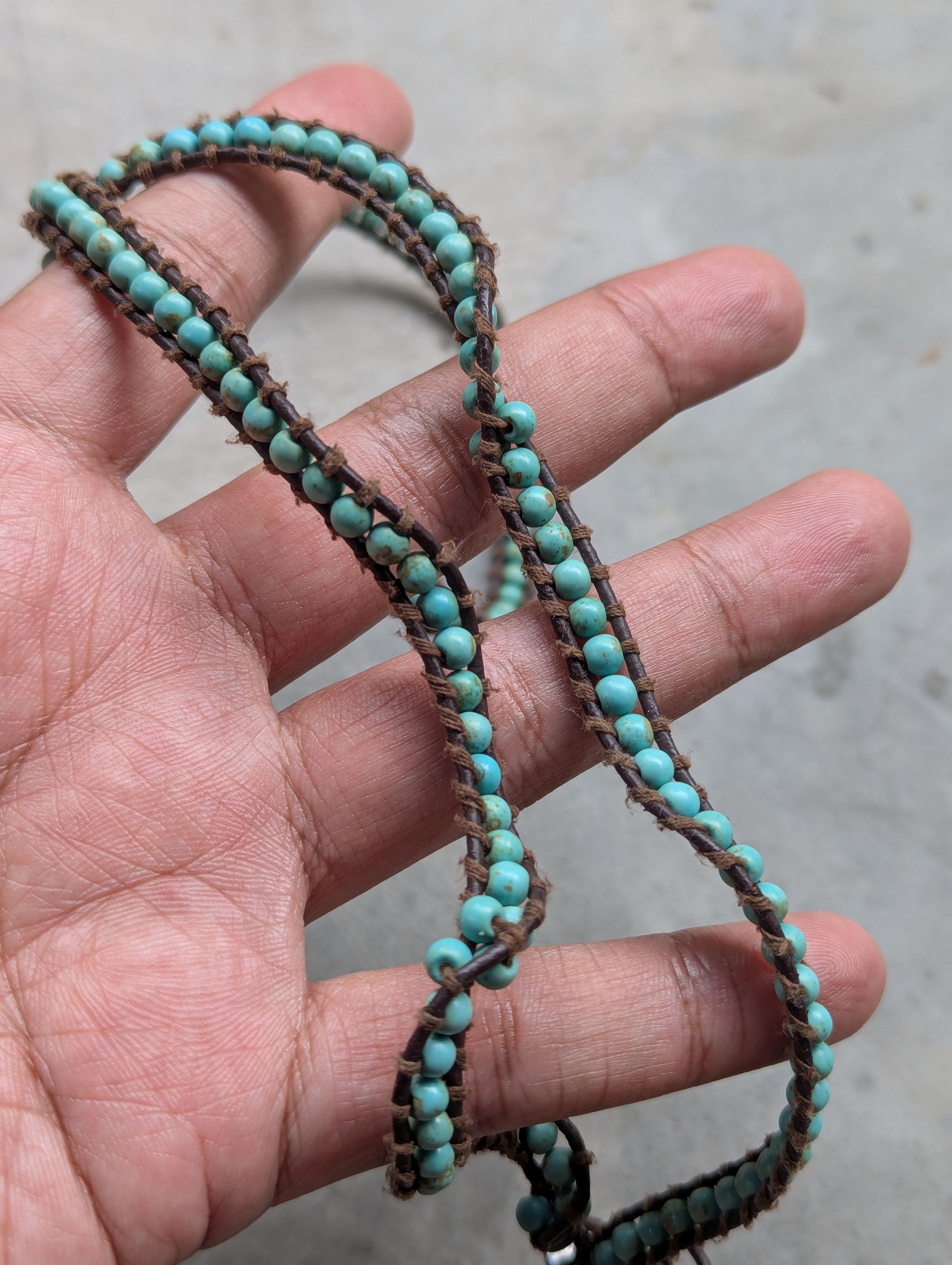 Sterling Silver Chan Luu Turquoise Sterling Silver Leather Wrap Bracelet Size ONE SIZE - 8 Thumbnail