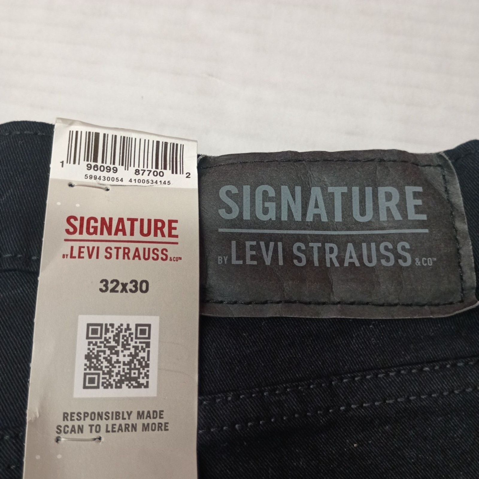 Levi's Signature By Levi Strauss Chino Pants Men's Size 32x30 Black Size US 32 / EU 48 - 2 Thumbnail