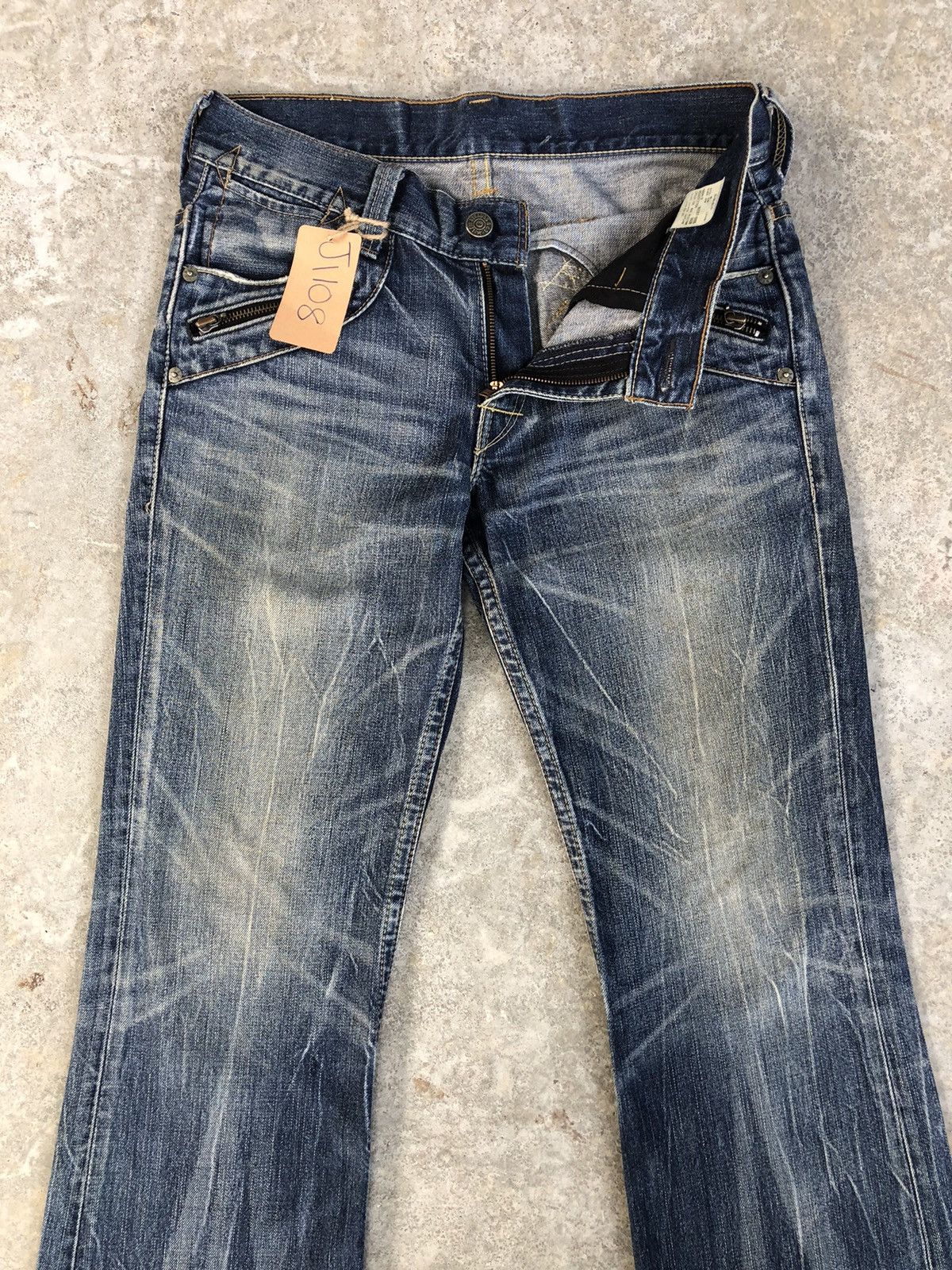 If Six Was Nine Y2k Levi’s Flared Jeans Distressed Jeans Mudwash 507 Size US 33 - 3 Thumbnail