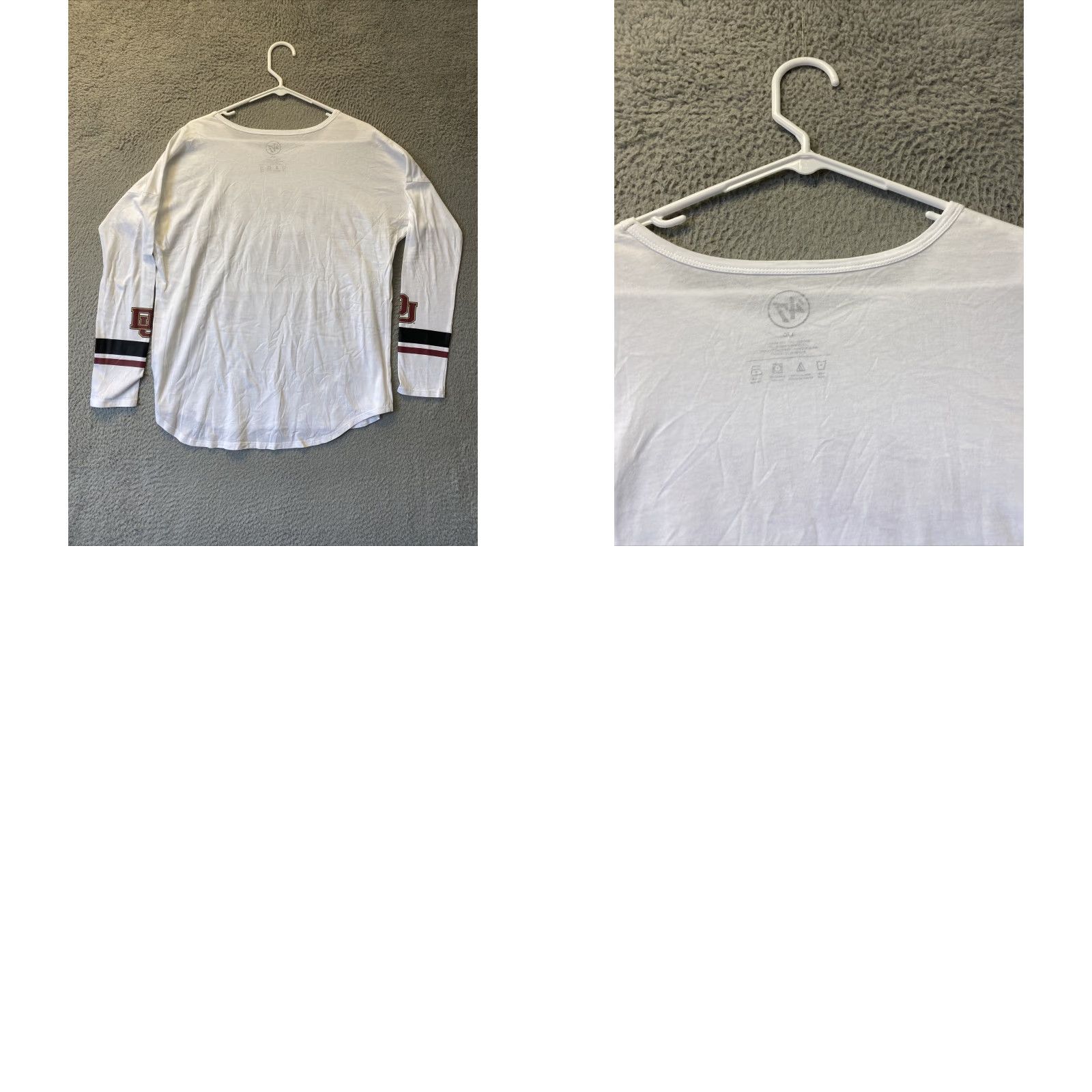 J Brand '47 Denver University Long Sleeve Tee Women's Size L White Casual Jersey Oversized Size L / US 10 / IT 46 - 8 Thumbnail