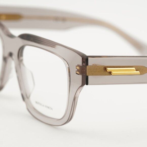 Bottega Veneta Bottega Veneta BV1361O 010 Eyeglasses Transparent Grey 50mm Size ONE SIZE - 7 Thumbnail