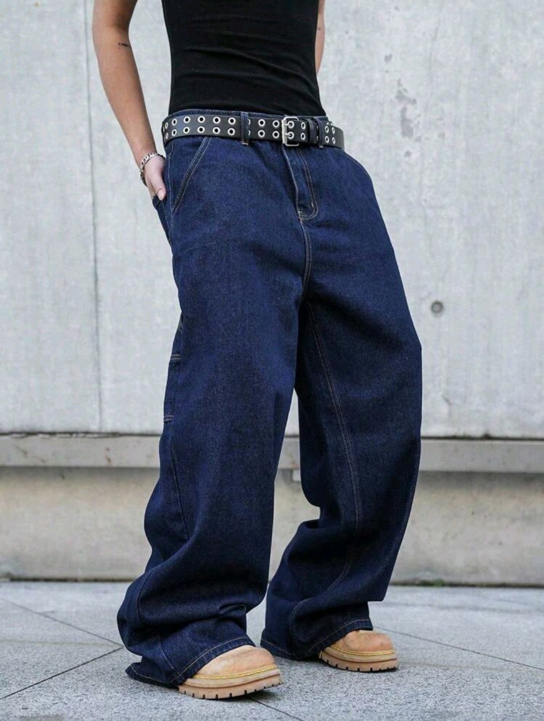 Japanese Brand Side pocket wide leg jeans Size US 39 - 3 Thumbnail