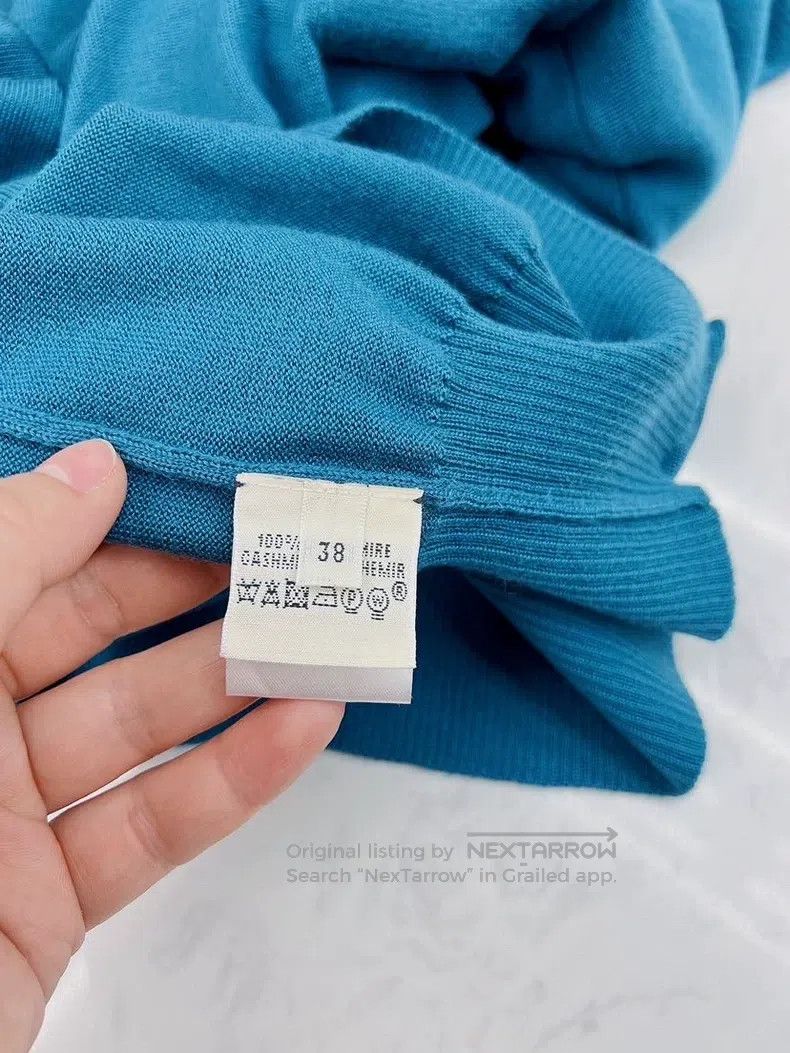 Hermes Hermes Big Round Neck Cashmere Short Sleeve Size XS / US 0-2 / IT 36-38 - 4 Thumbnail