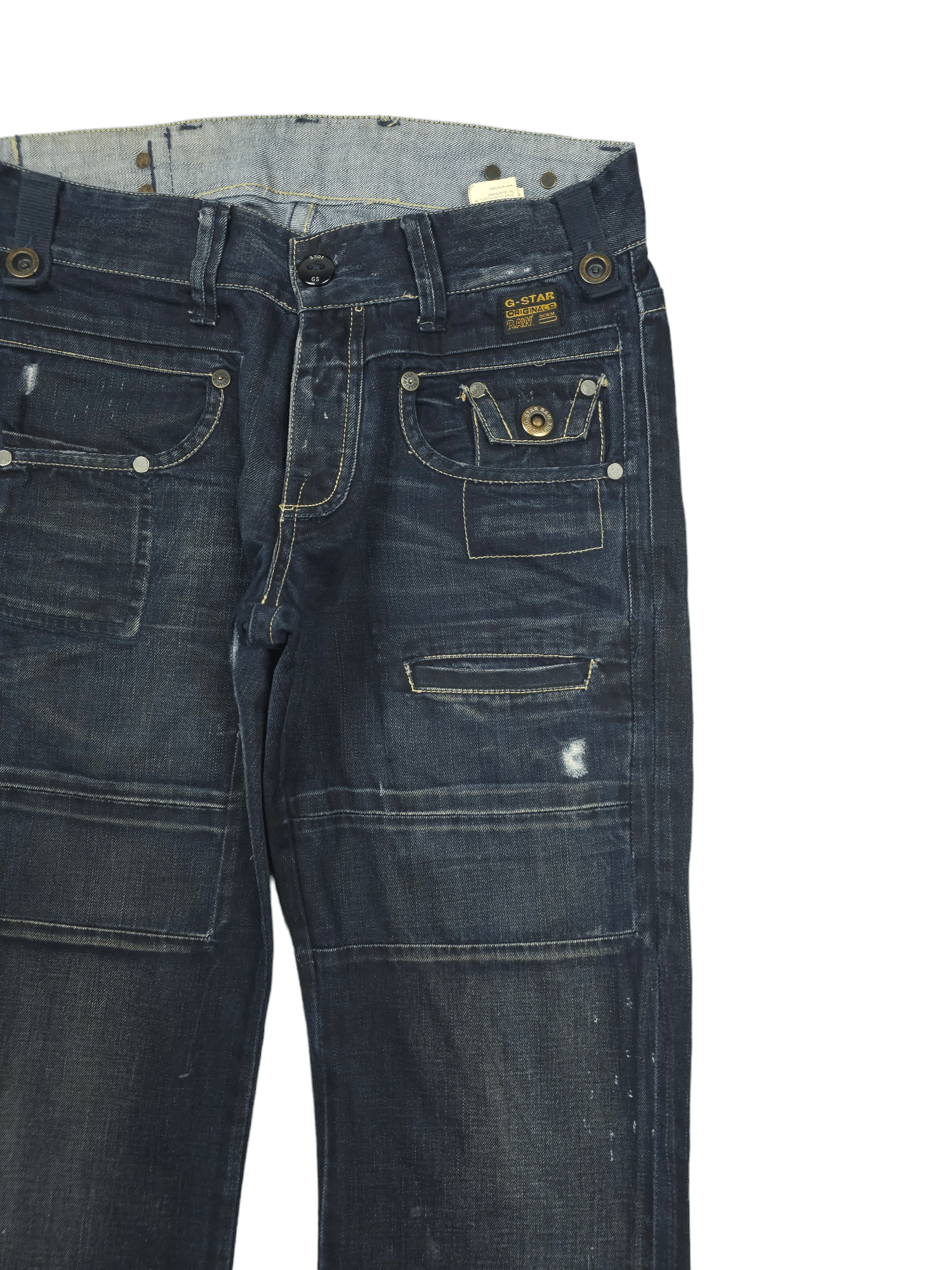 G-Star × Japanese Brand 💎 Size 32/32 Double Knee Y2K Distressed Denim Jeans Size US 32 / EU 48 - 4 Thumbnail