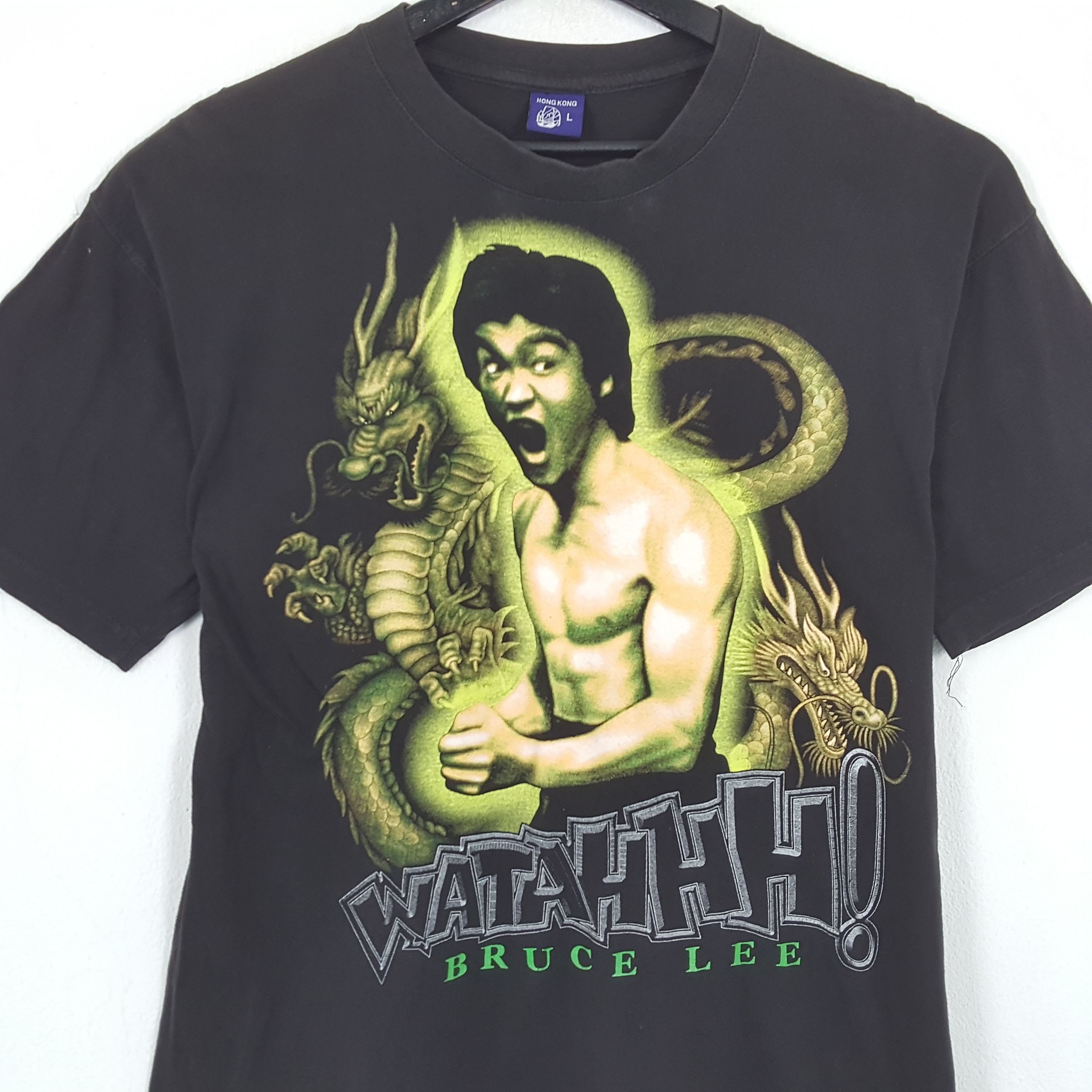 Vintage BRUCE LEE The Dragon Movie Style Tshirt Size US M / EU 48-50 / 2 - 2 Thumbnail