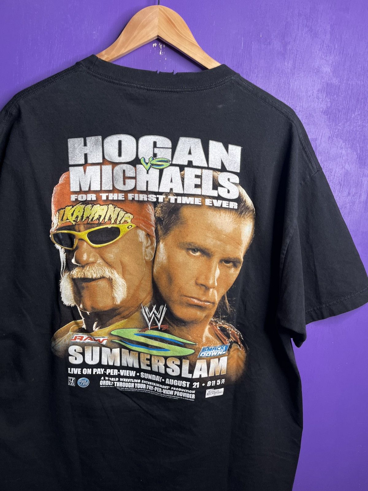 Vintage × WWF Vintage 90s WWF Hogan vs Michaels t-shirt Size US XL / EU 56 / 4 - 3 Thumbnail