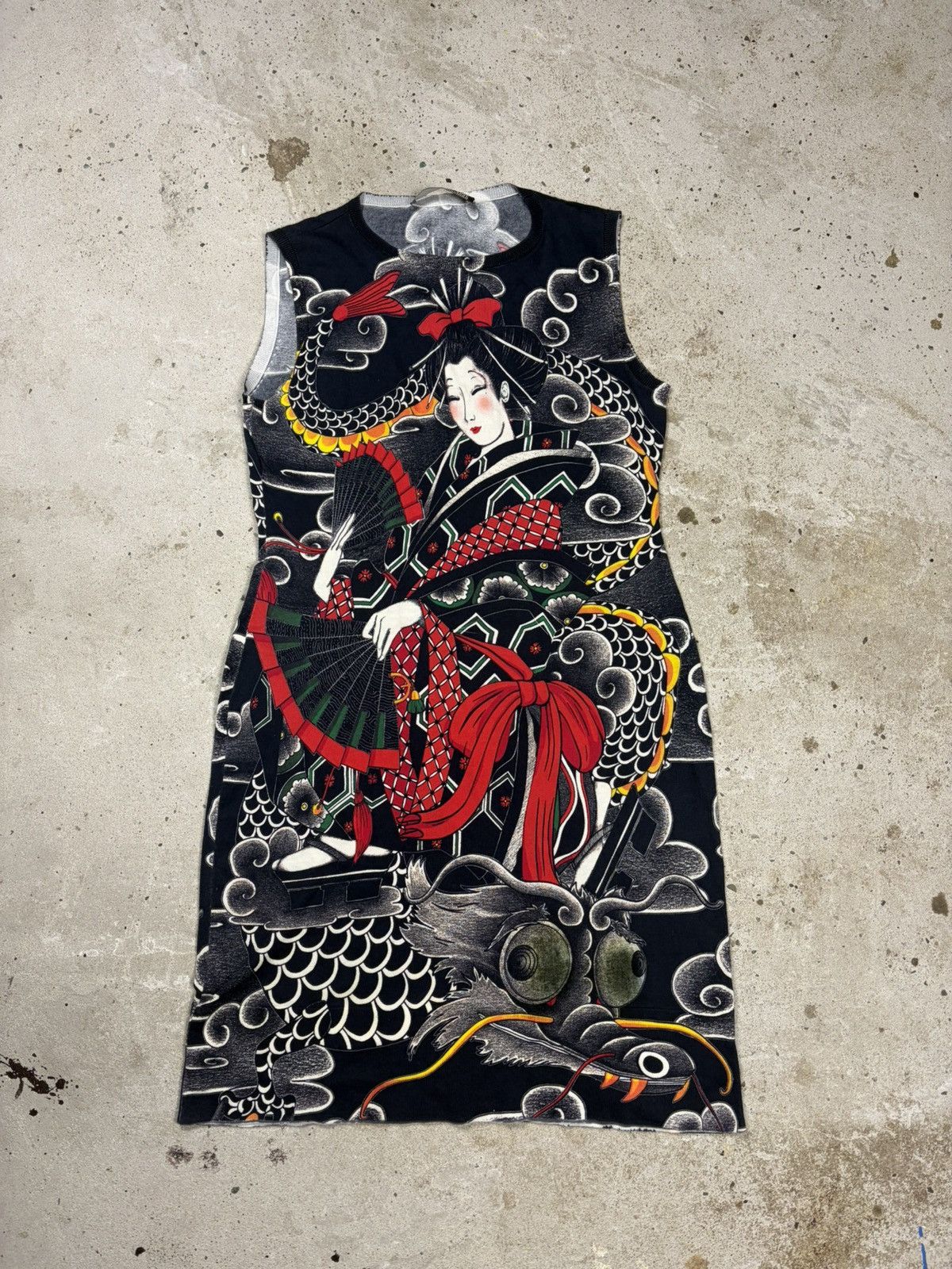 Love Moschino Love Moschino Geisha Japanese Dragon Print Dress Size M / US 6-8 / IT 42-44 - 1 Thumbnail