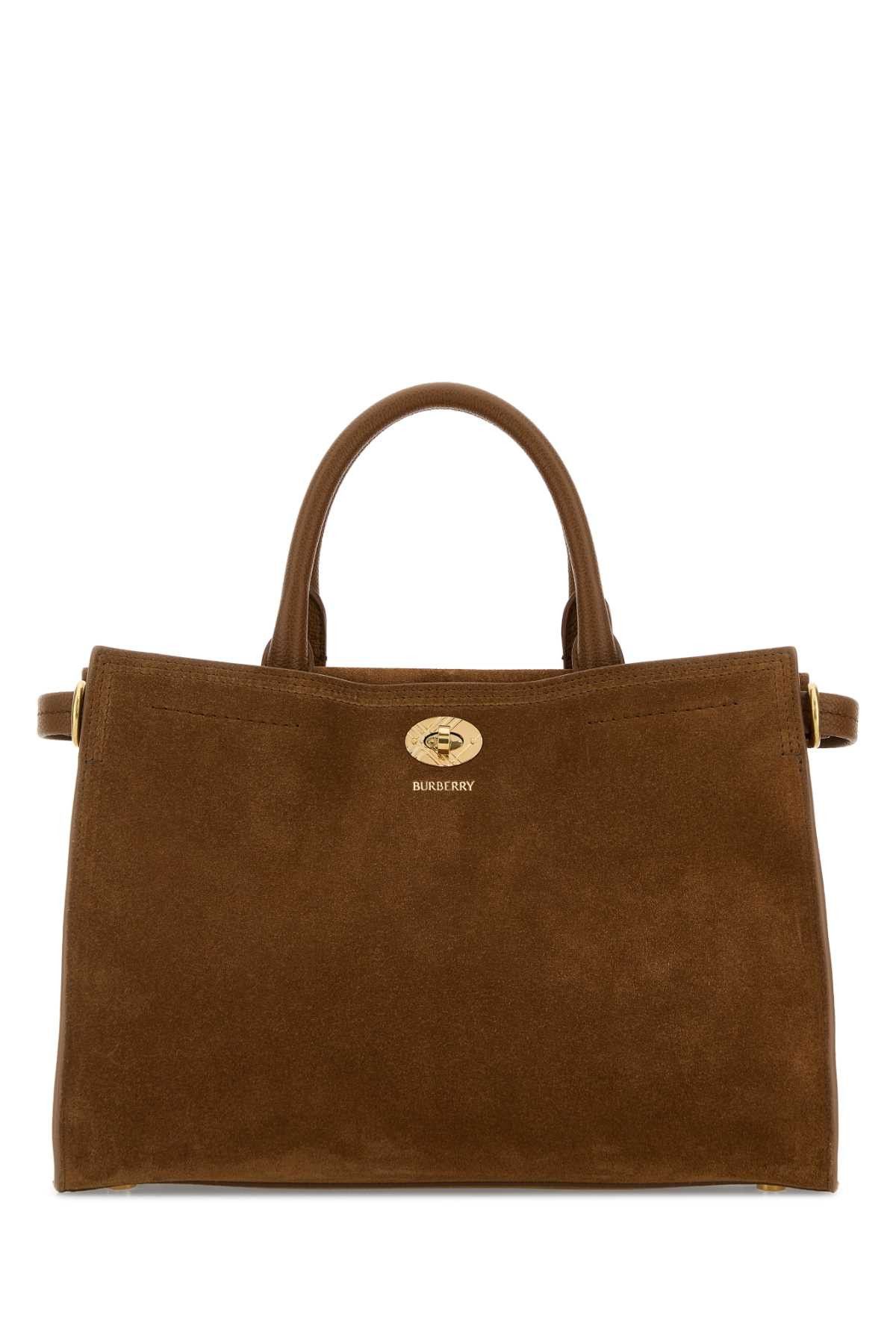Burberry Brown Suede Small Cotswolds Handbag Size ONE SIZE - 1 Thumbnail