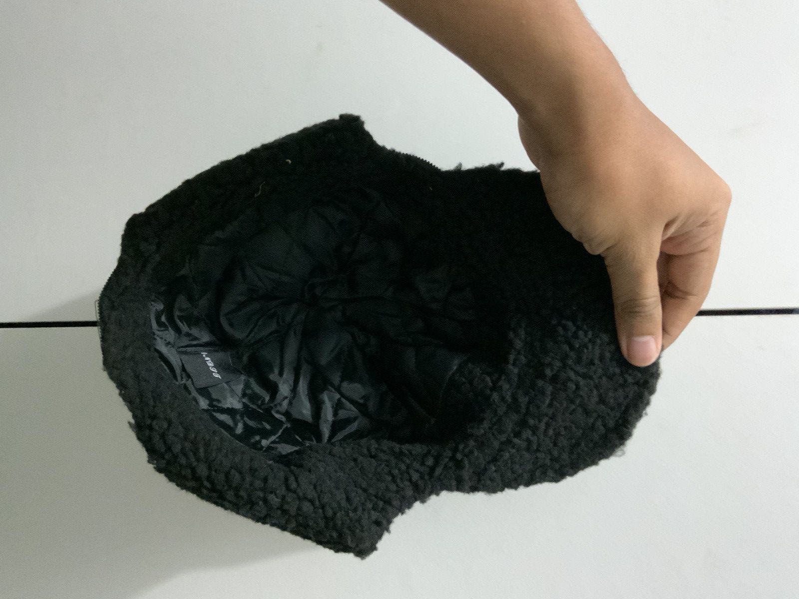 Hat Club DNDJJ Corduroi Mohair Fur Black Winter Ski Hat Size ONE SIZE - 7 Thumbnail