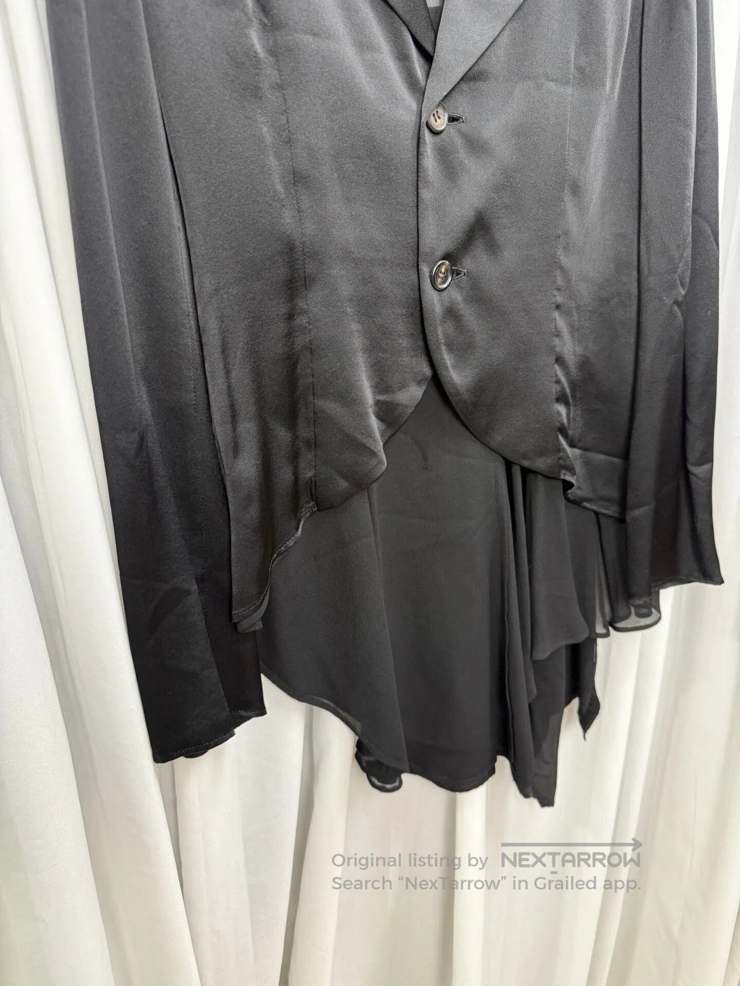Yohji Yamamoto Yohji Yamamoto Noir Silk Tulle Blazer. Size US L / EU 52-54 / 3 - 4 Thumbnail