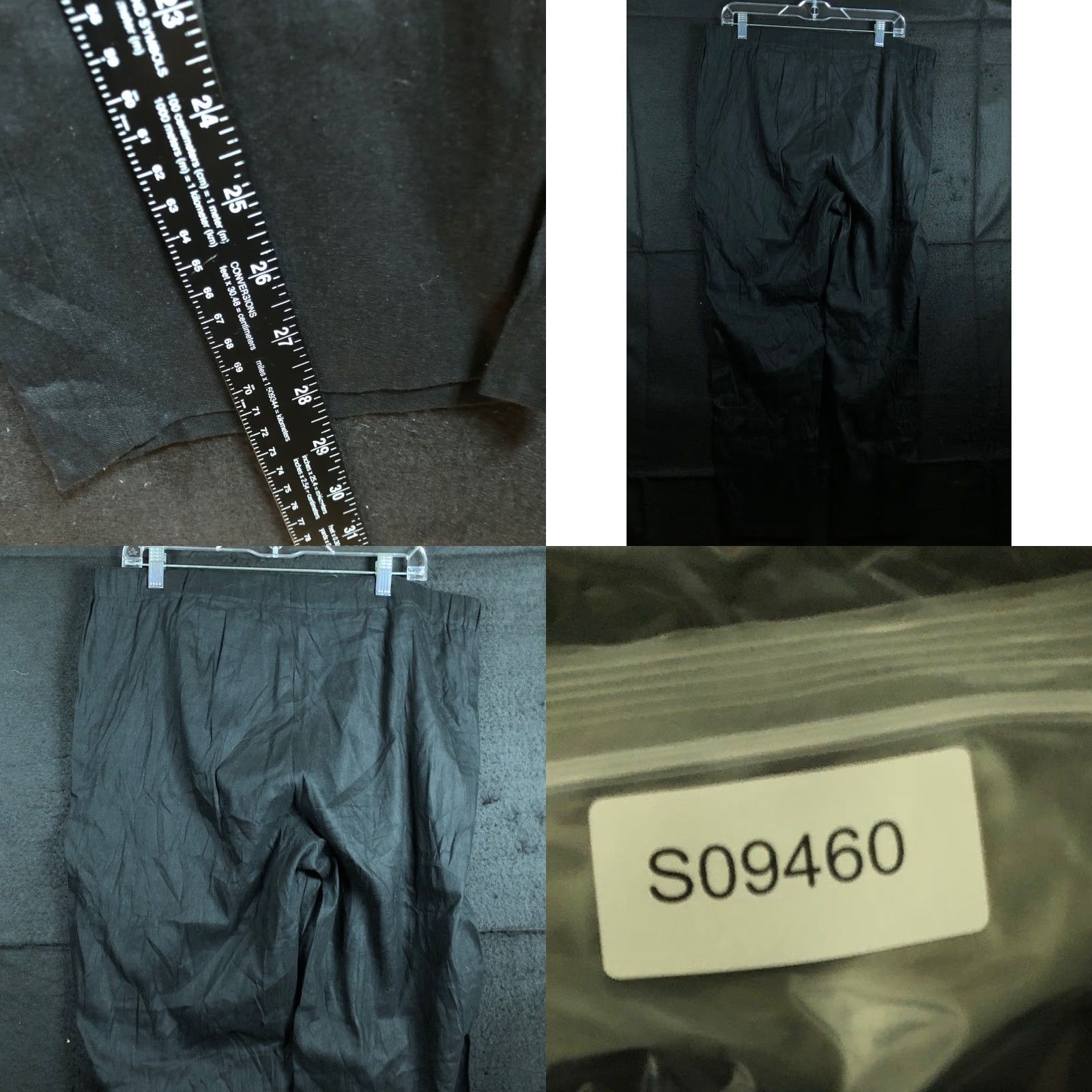 J. Jill J. Jill Womens Pants Black High Rise Pull On Linen Blend Stretch Large Tall Pants Knit/Canvas Straight Inseam 28.5 in Mens Women Girls Boys Size 36" / US 14 / IT 50 - 8 Thumbnail